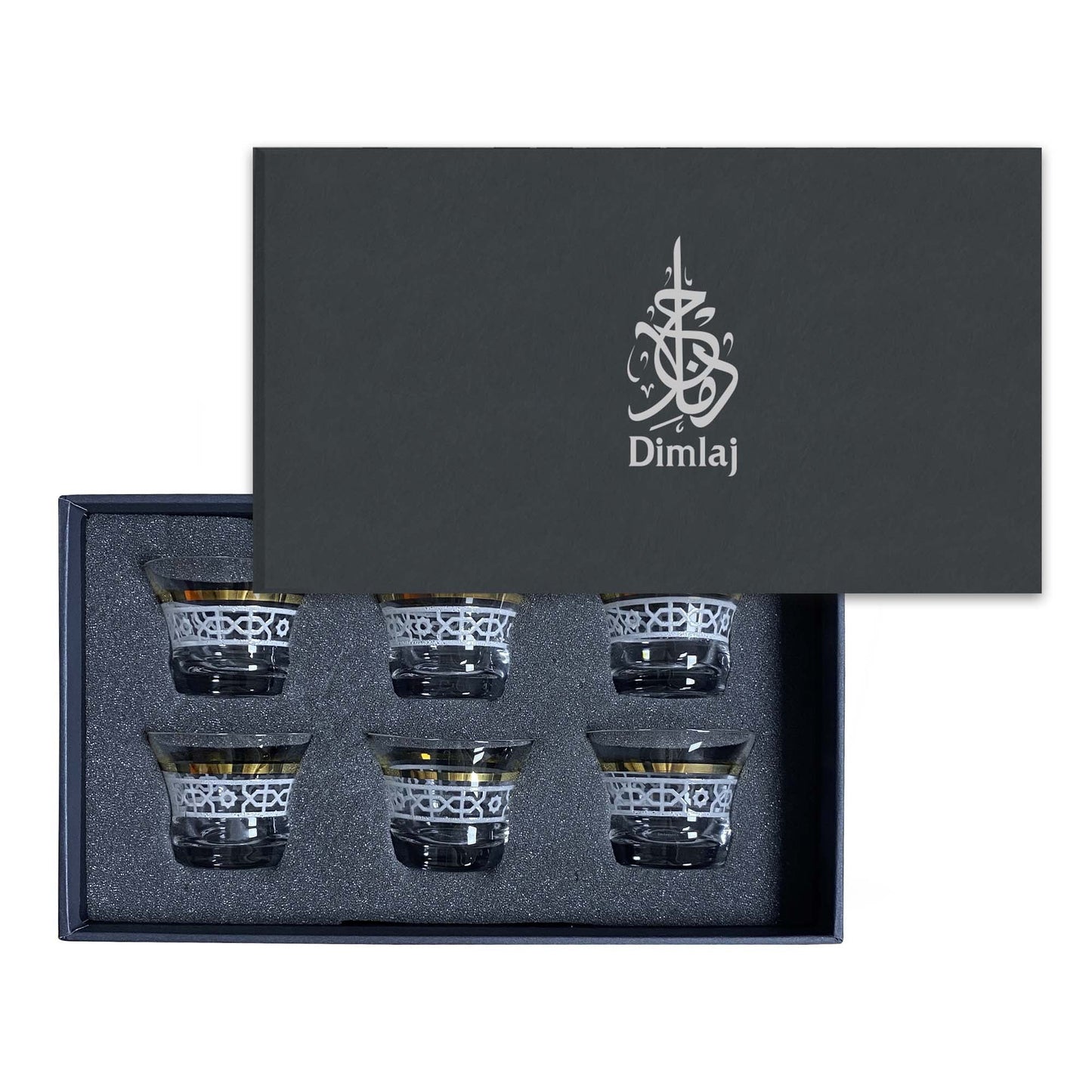 Dimlaj Ivory Set of 6 Pcs Cawa Cups (Gold) - Premium Arabic Coffee Cups from Ivory By Dimlaj - Just $60! Shop online now at Dimlaj Jordan