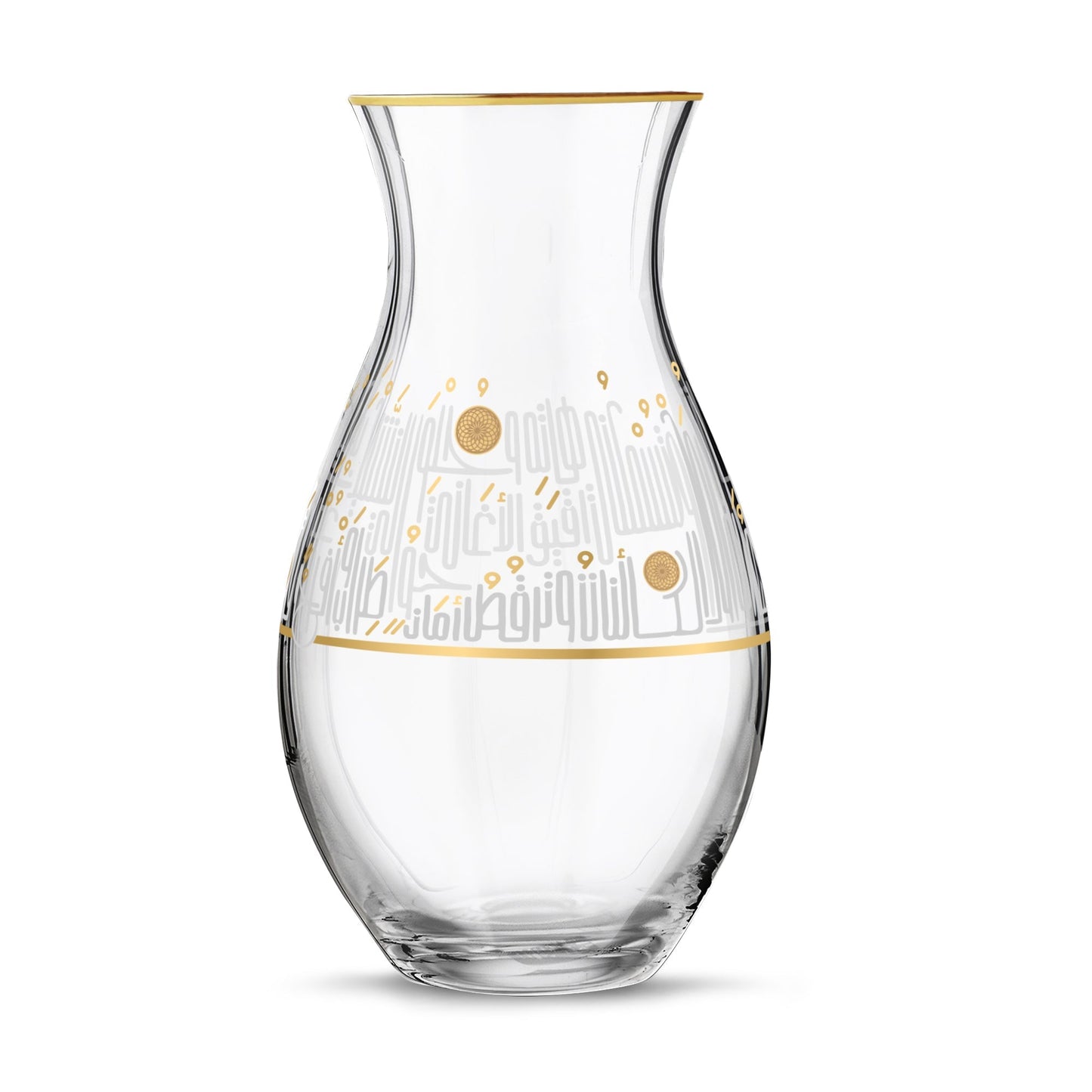 Dimlaj Hayat Glass Vase (Gold) - Premium Vases from Hayat By Dimlaj - Just $75! Shop online now at Dimlaj Jordan