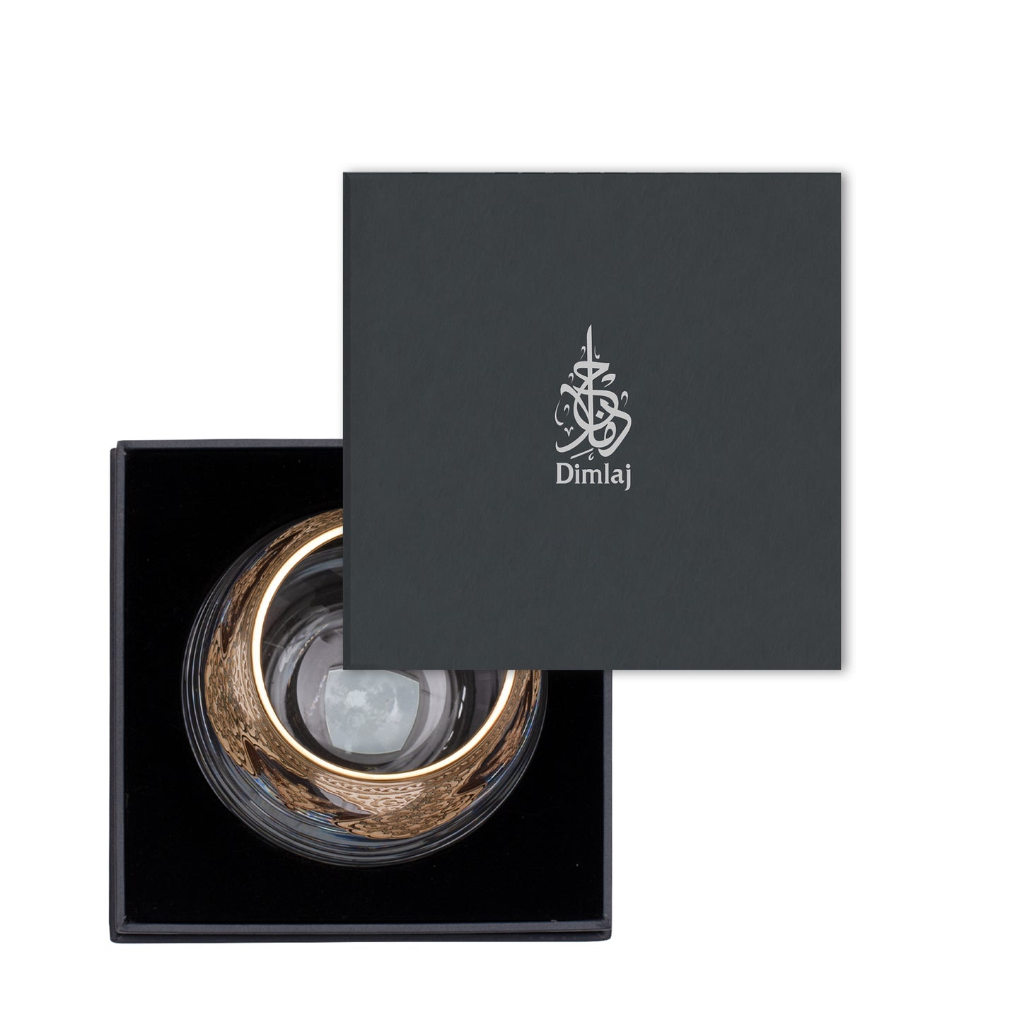 Dimlaj Sultanah Glass Vase (Gold)