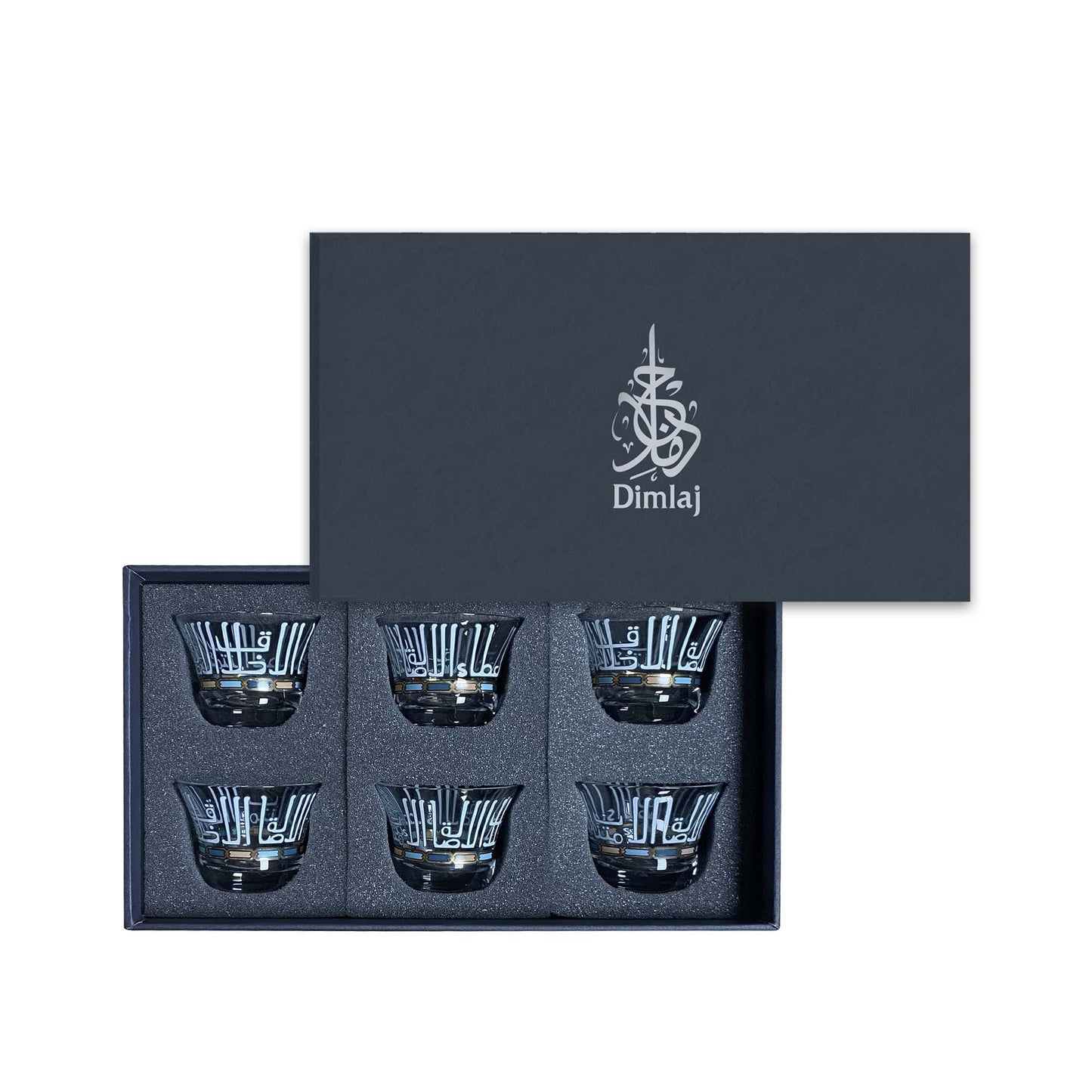 Dimlaj Asala Set Of 6 Pcs Cawa Cups (Gold) - Premium Arabic Coffee Cups from Asala By Dimlaj - Just $55! Shop online now at Dimlaj Jordan