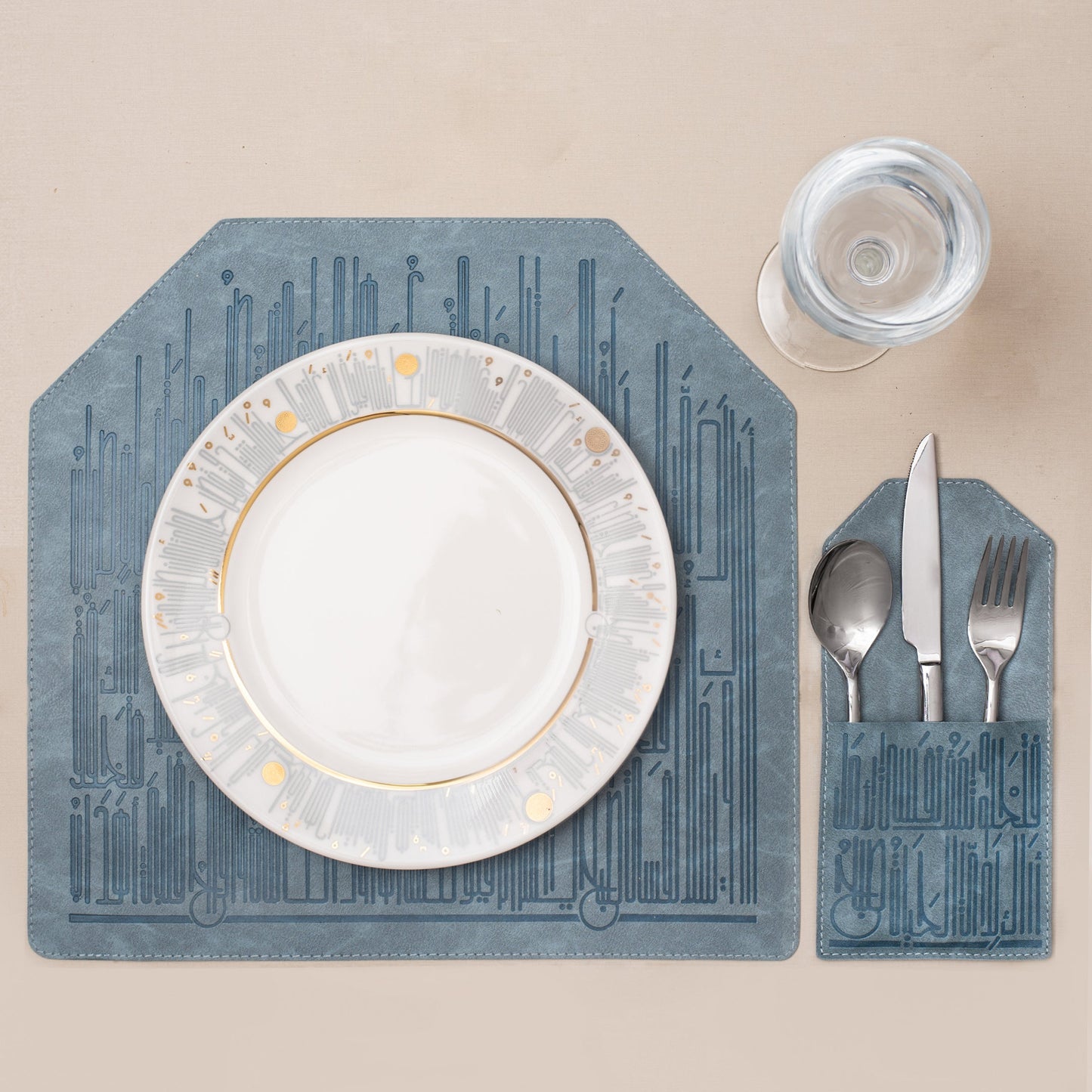 Dimlaj Hayat Table Accessories Set of 18 Pcs (Stone Blue) - Premium Accessories from Hayat By Dimlaj - Just $65! Shop online now at Dimlaj Jordan