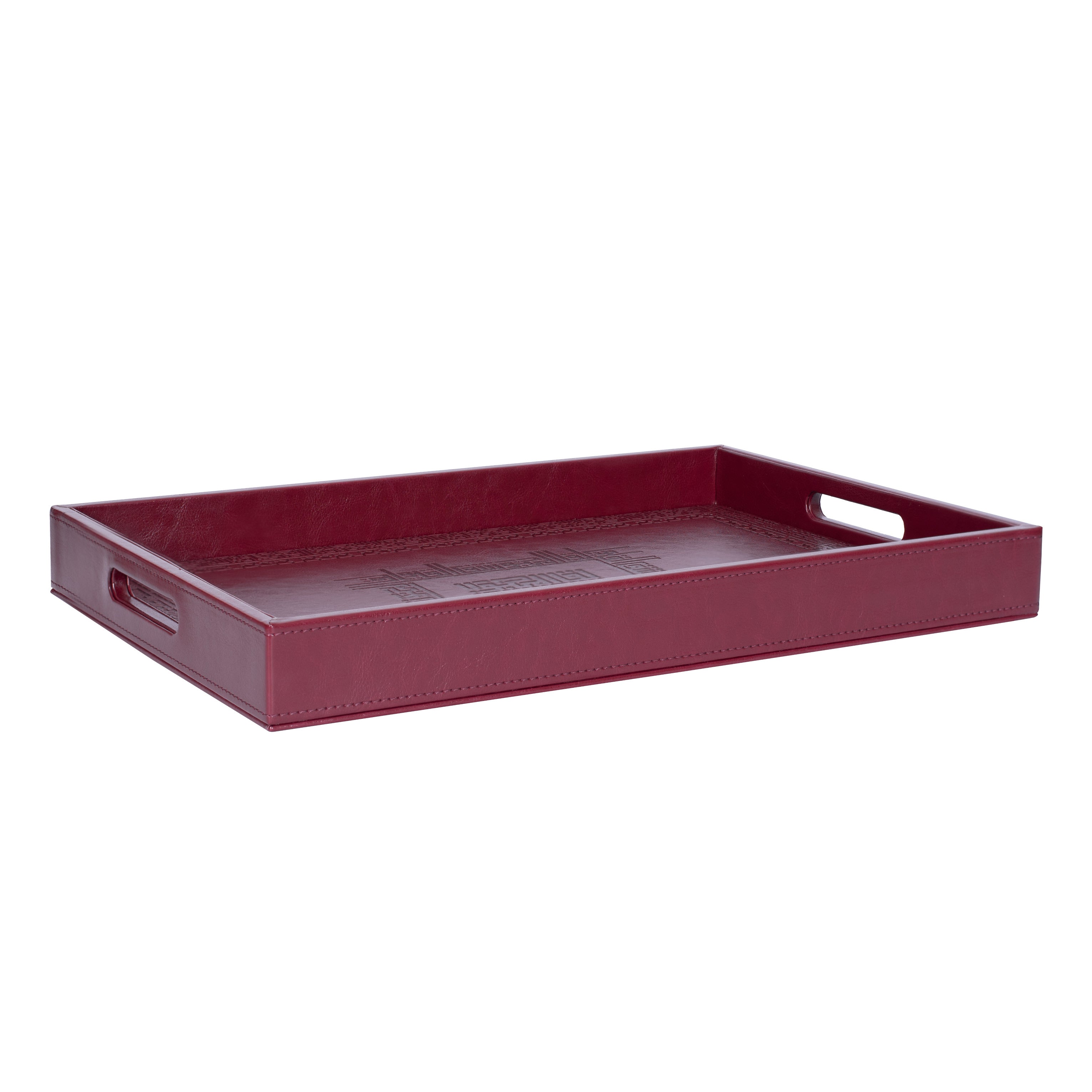 Dimlaj Shafa Small Serving Tray (Maroon) | Home