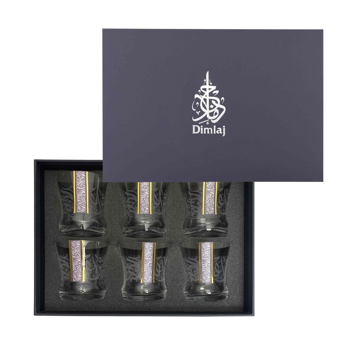 Dimlaj Nagham Set of 6 Pcs Short Tumblers (Gold & Pink) - Premium Short Tumblers from Nagham By Dimlaj - Just $79! Shop online now at Dimlaj Jordan