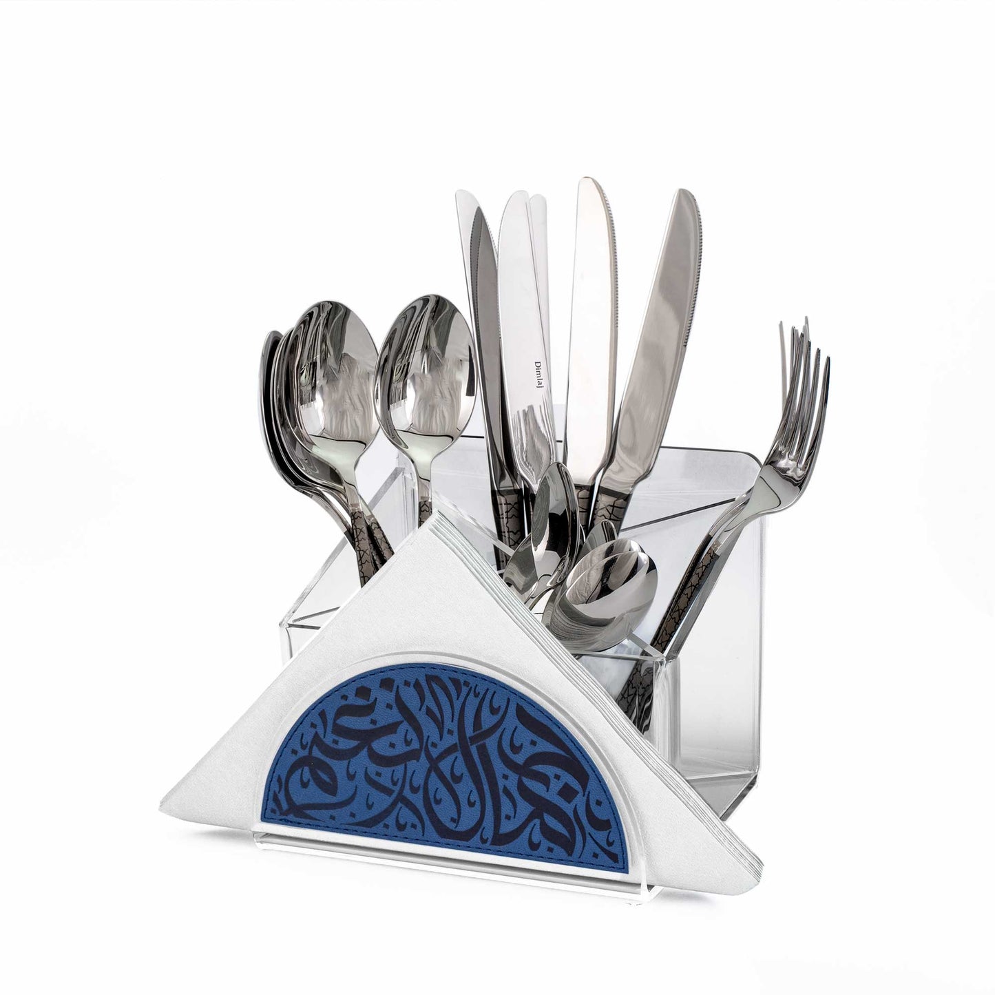 Dimlaj Nagham Cutlery & Napkin Holder (Blue) - Premium Cutlery & Napkin Holder from Nagham By Dimlaj - Just $55.50! Shop online now at Dimlaj Jordan