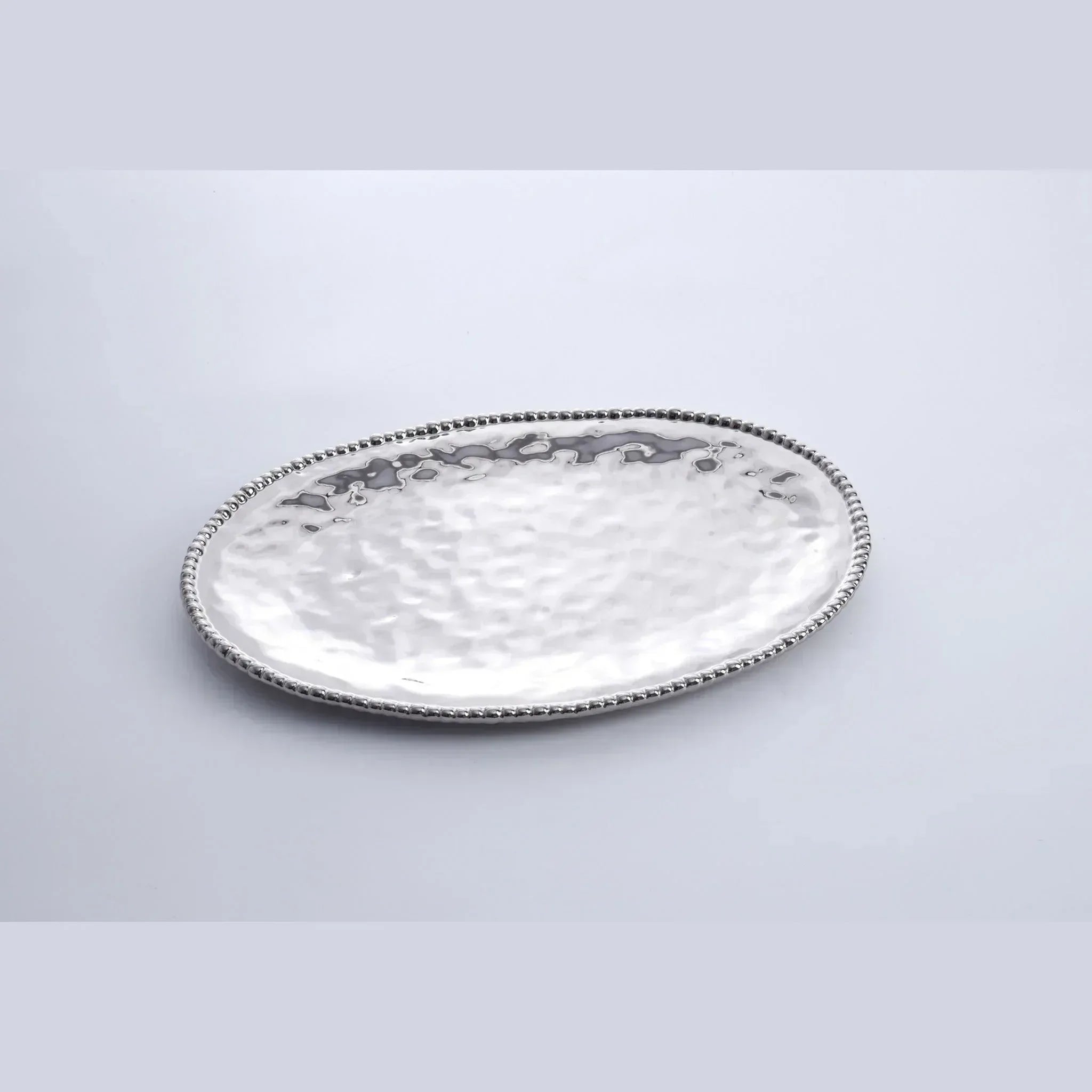 Large Oval Platter Shiny Full Silver | Home