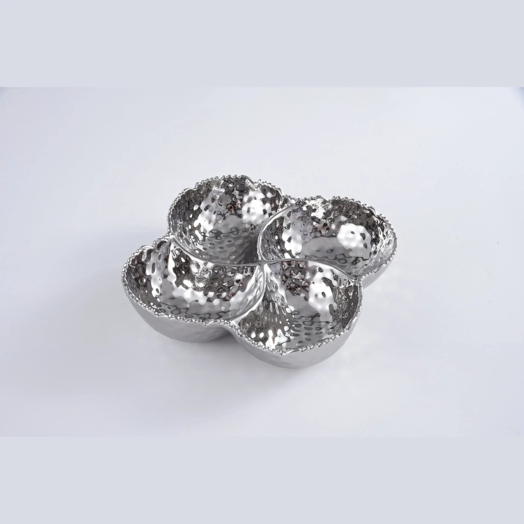 4 Sections Bowl Shiny Full Silver | Home 4 Sections Bowl Shiny Full Silver | Home