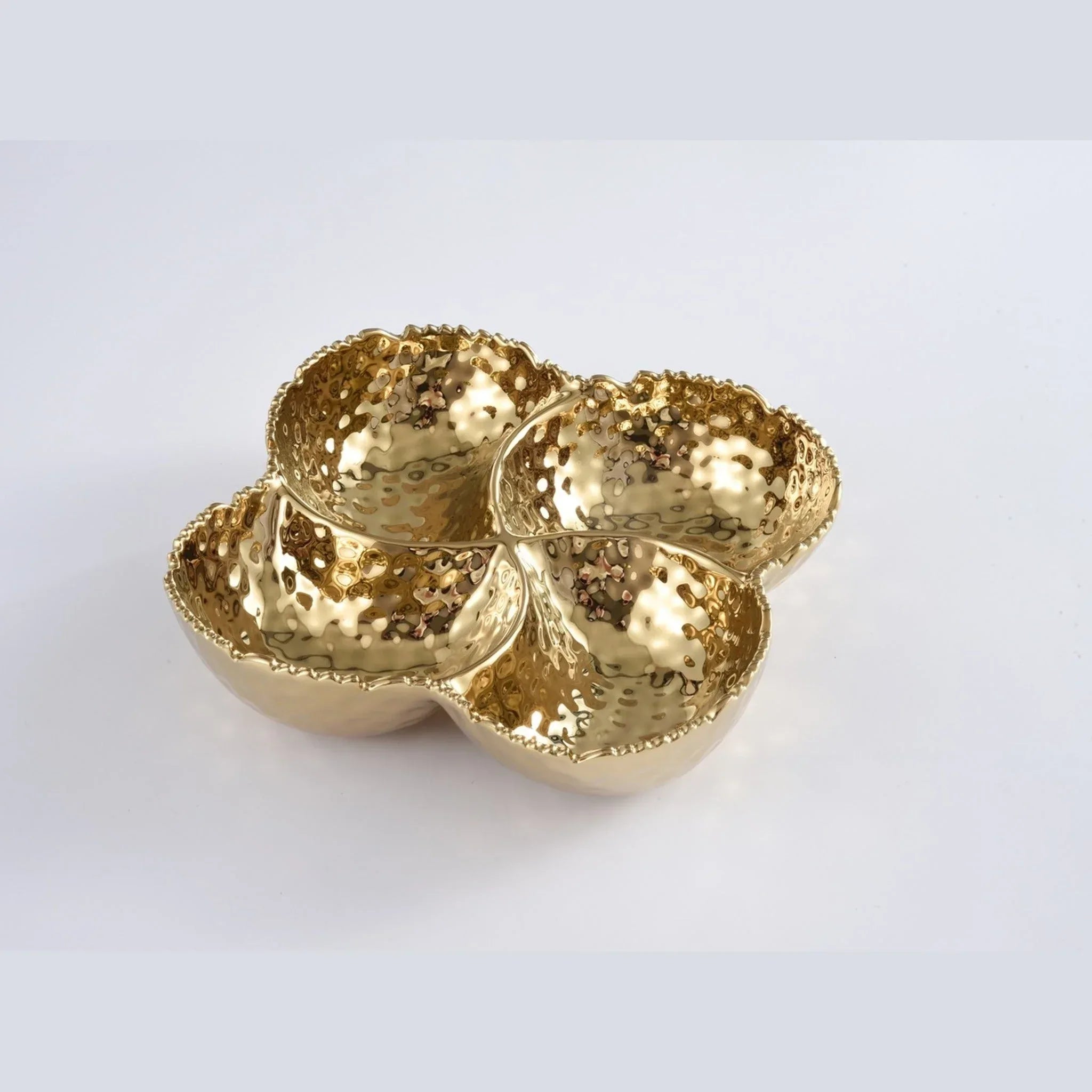 4 Sections Bowl Shiny Full Gold | Home