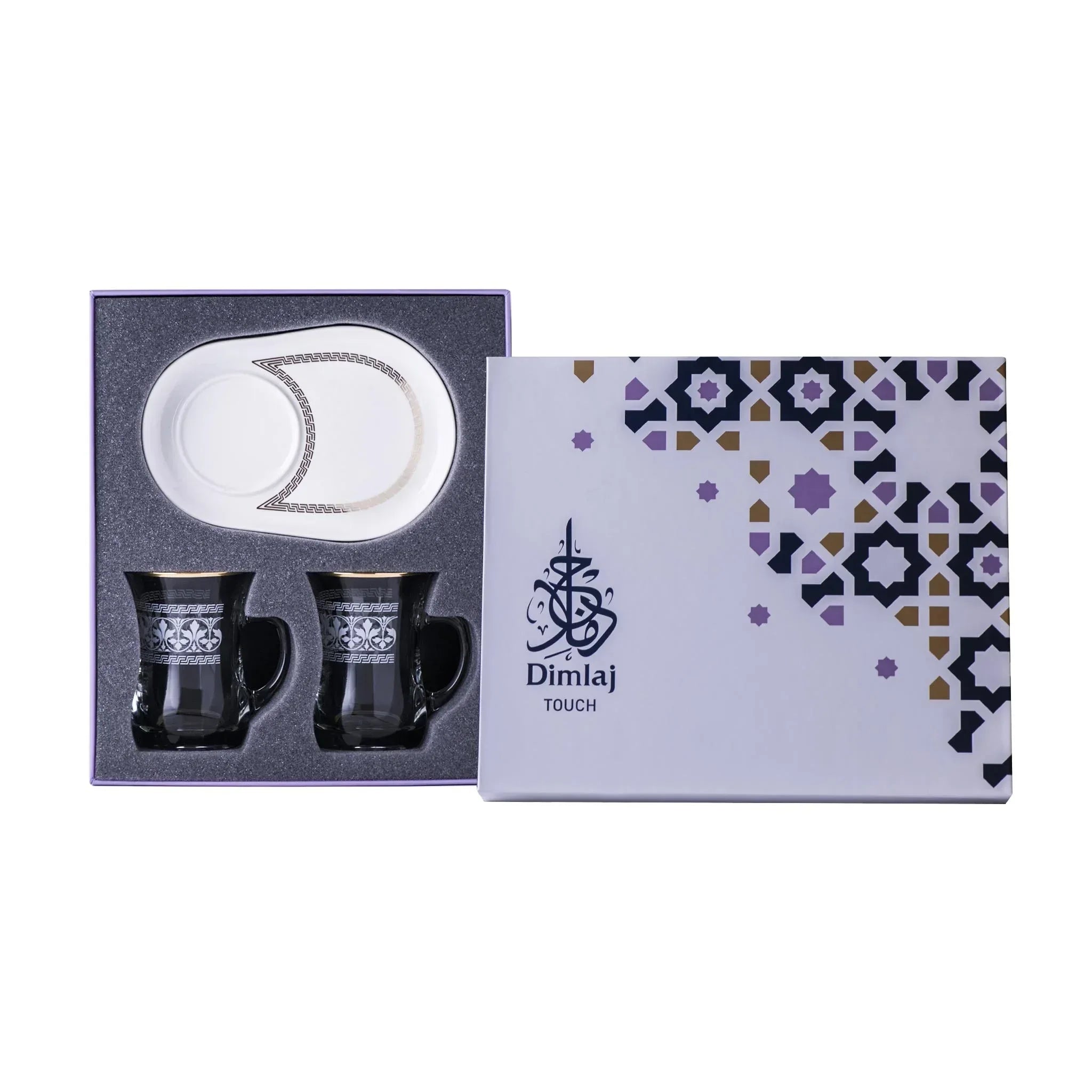 Touch Alcazar Set Of 4 Pcs Mugs and Saucers | Home Touch Alcazar Set Of 4 Pcs Mugs and Saucers | Home