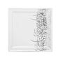 Dimlaj Kareem Large Square Plate (Platinum) - Premium Porcelain Plates from Kareem By Dimlaj - Just $70! Shop online now at Dimlaj Jordan 