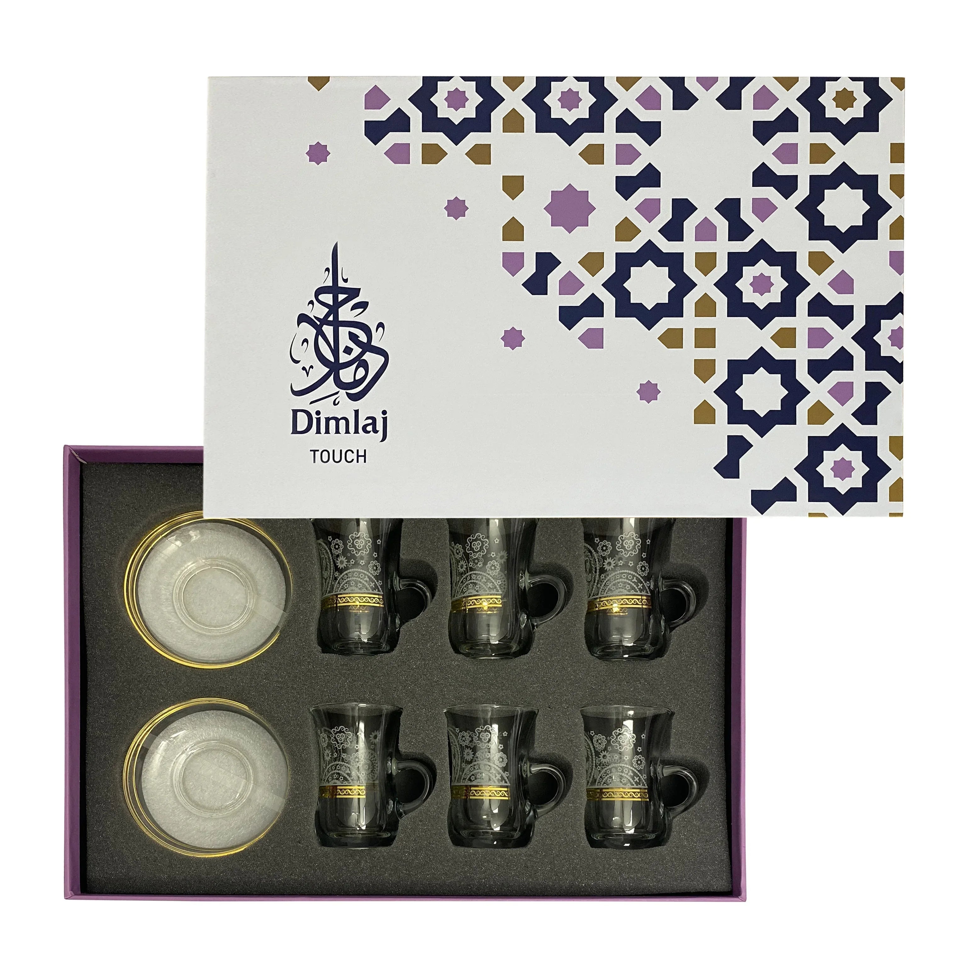 Touch Paisley Set Of 6 Pcs Tea Cups and Saucers | Home Touch Paisley Set Of 6 Pcs Tea Cups and Saucers | Home