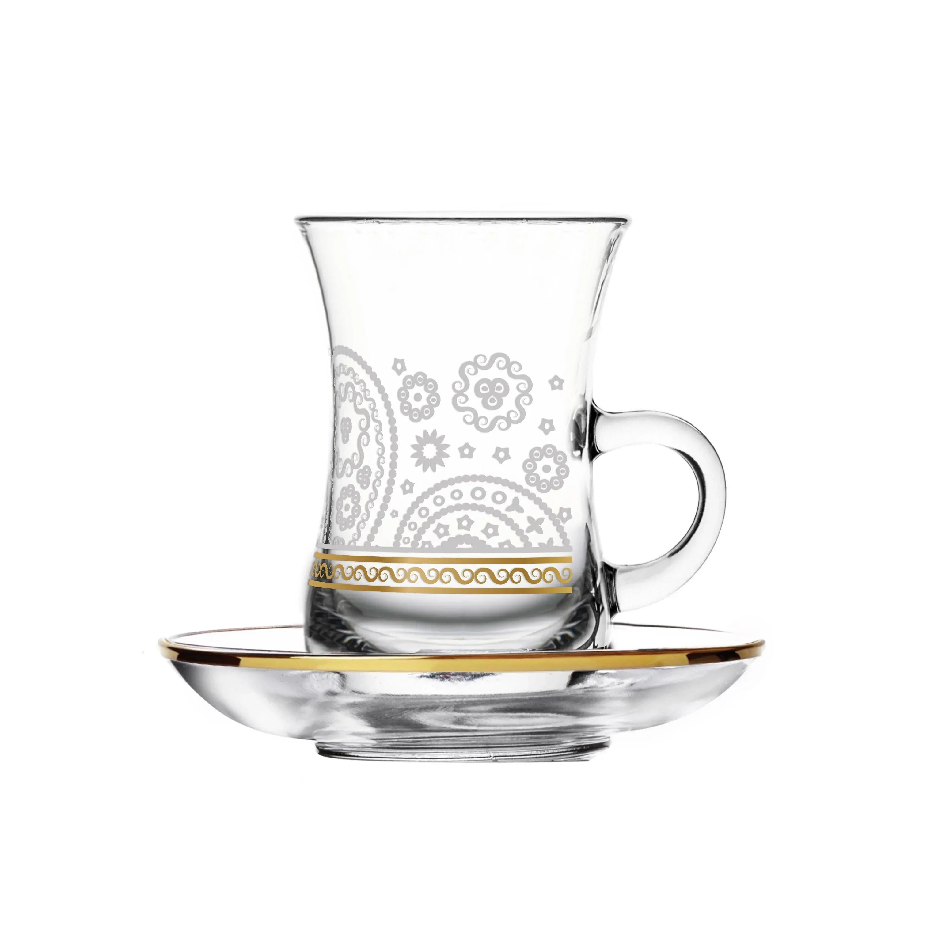 Touch Paisley Set Of 6 Pcs Tea Cups and Saucers | Home Touch Paisley Set Of 6 Pcs Tea Cups and Saucers | Home