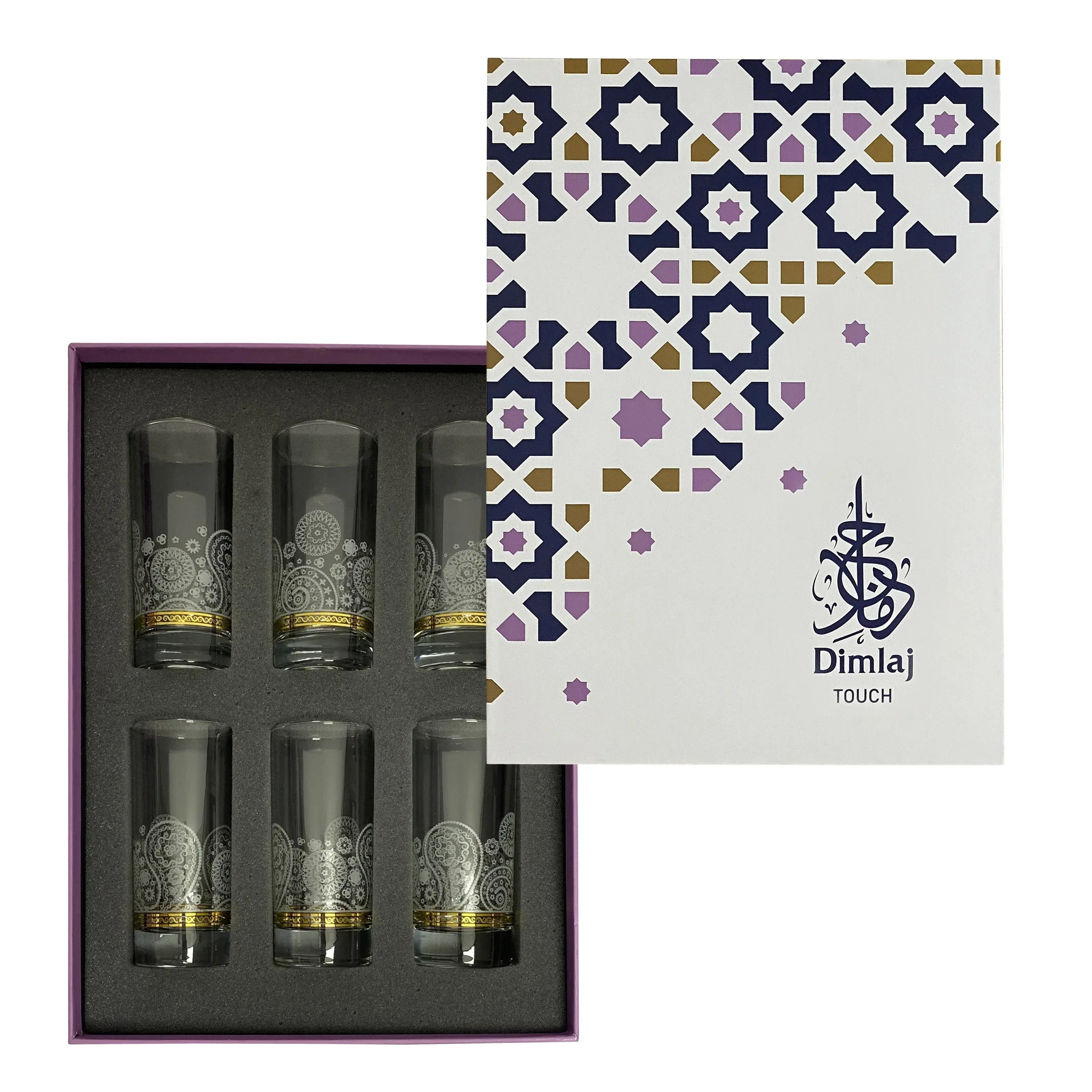 Touch Paisley Set Of 6 Pcs Tumblers | Home Touch Paisley Set Of 6 Pcs Tumblers | Home