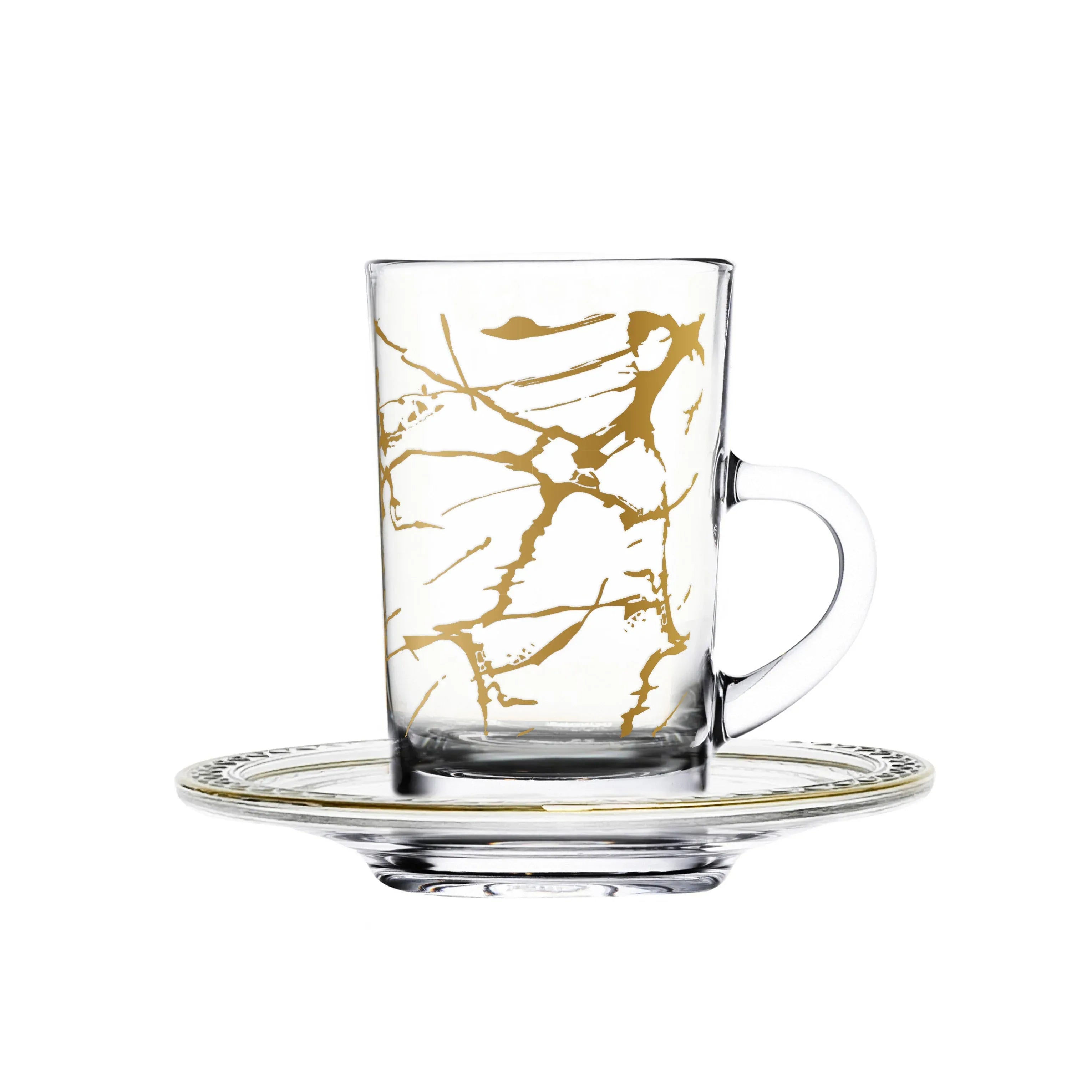 Touch Quartz Set Of 6 Pcs Tea Cups and Saucers | Home