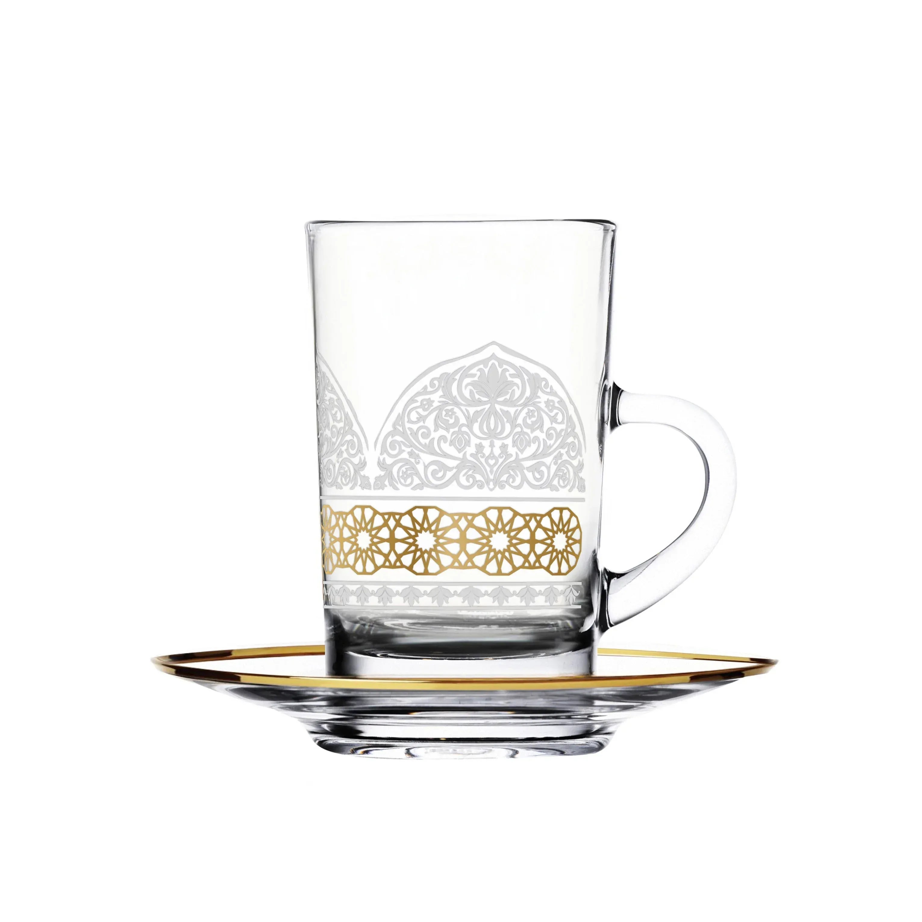 Touch Qasr Set Of 6 Pcs Tea Cups and Saucers | Home Touch Qasr Set Of 6 Pcs Tea Cups and Saucers | Home