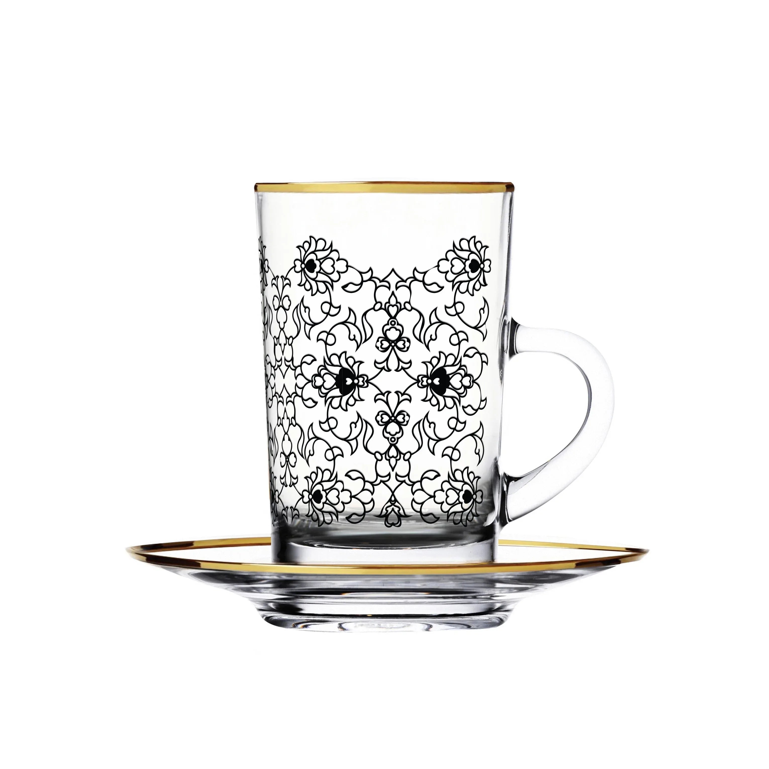 Touch Glory Set Of 6 Pcs Tea Cups and Saucers | Home