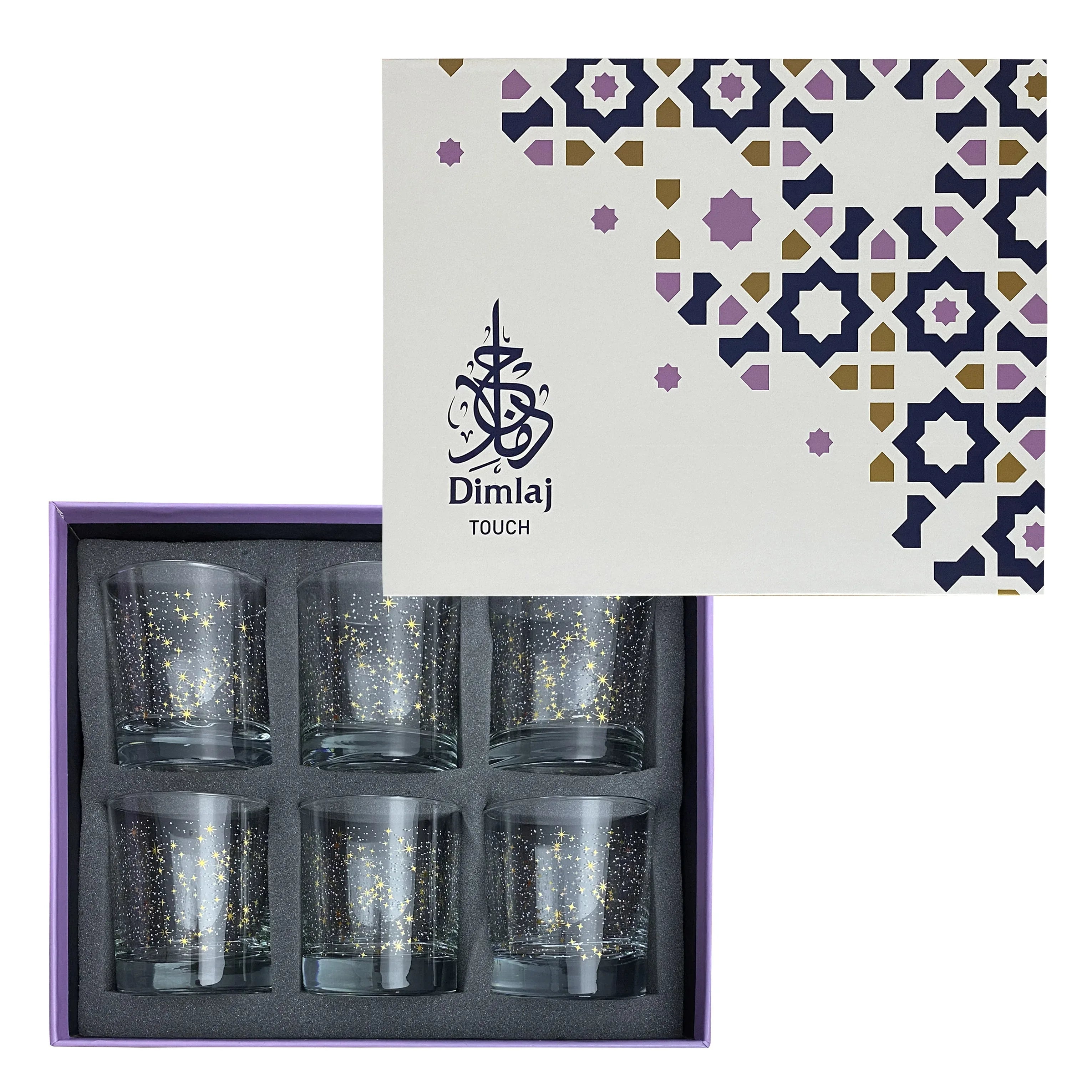 Touch Glimmer Set Of 6 Pcs Short Tumblers | Home Touch Glimmer Set Of 6 Pcs Short Tumblers | Home