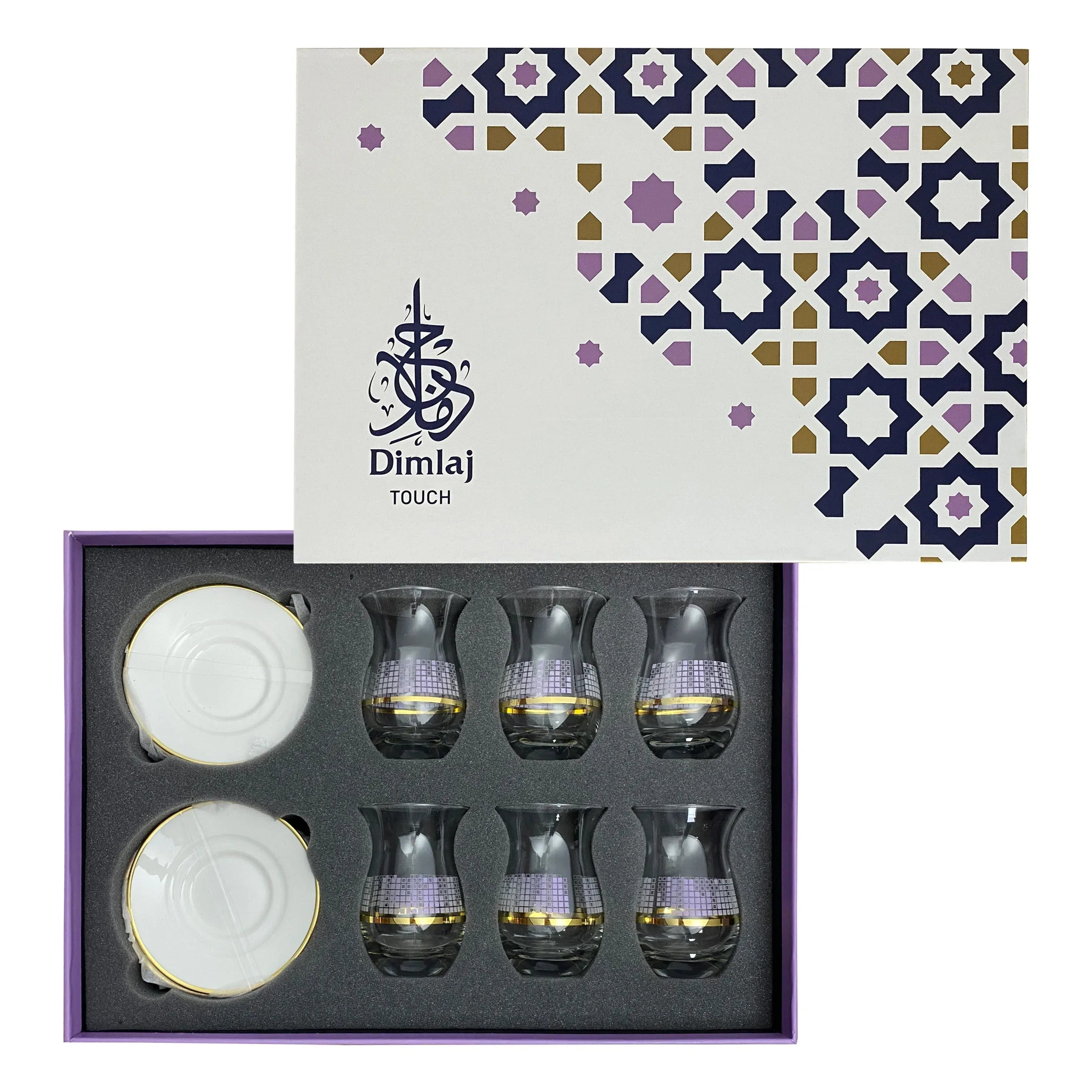 Touch Flow Set Of 6 Pcs Tea Cups and Saucers | Home Touch Flow Set Of 6 Pcs Tea Cups and Saucers | Home