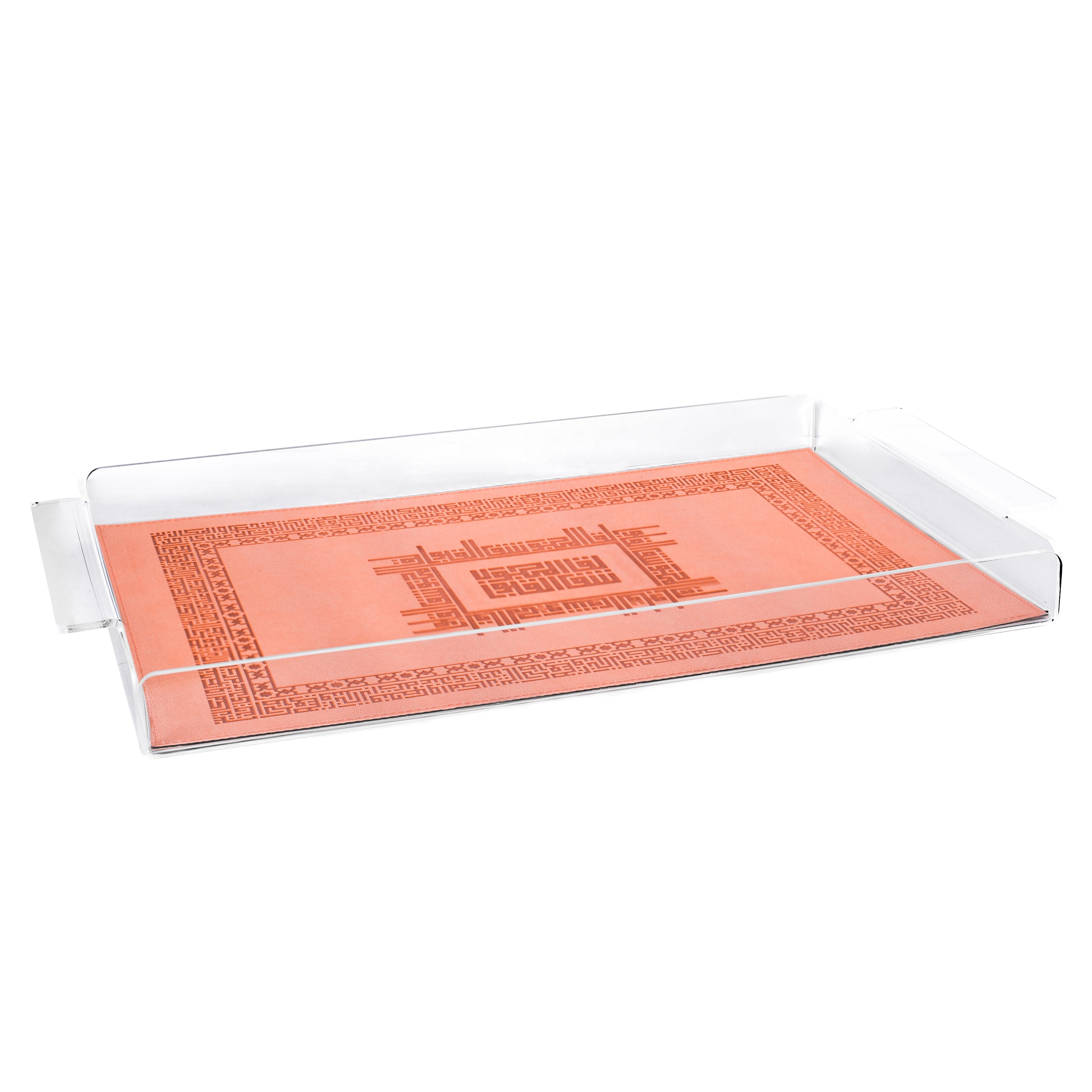 Dimlaj Shafa Acrylic Serving Tray (Peach) | Home