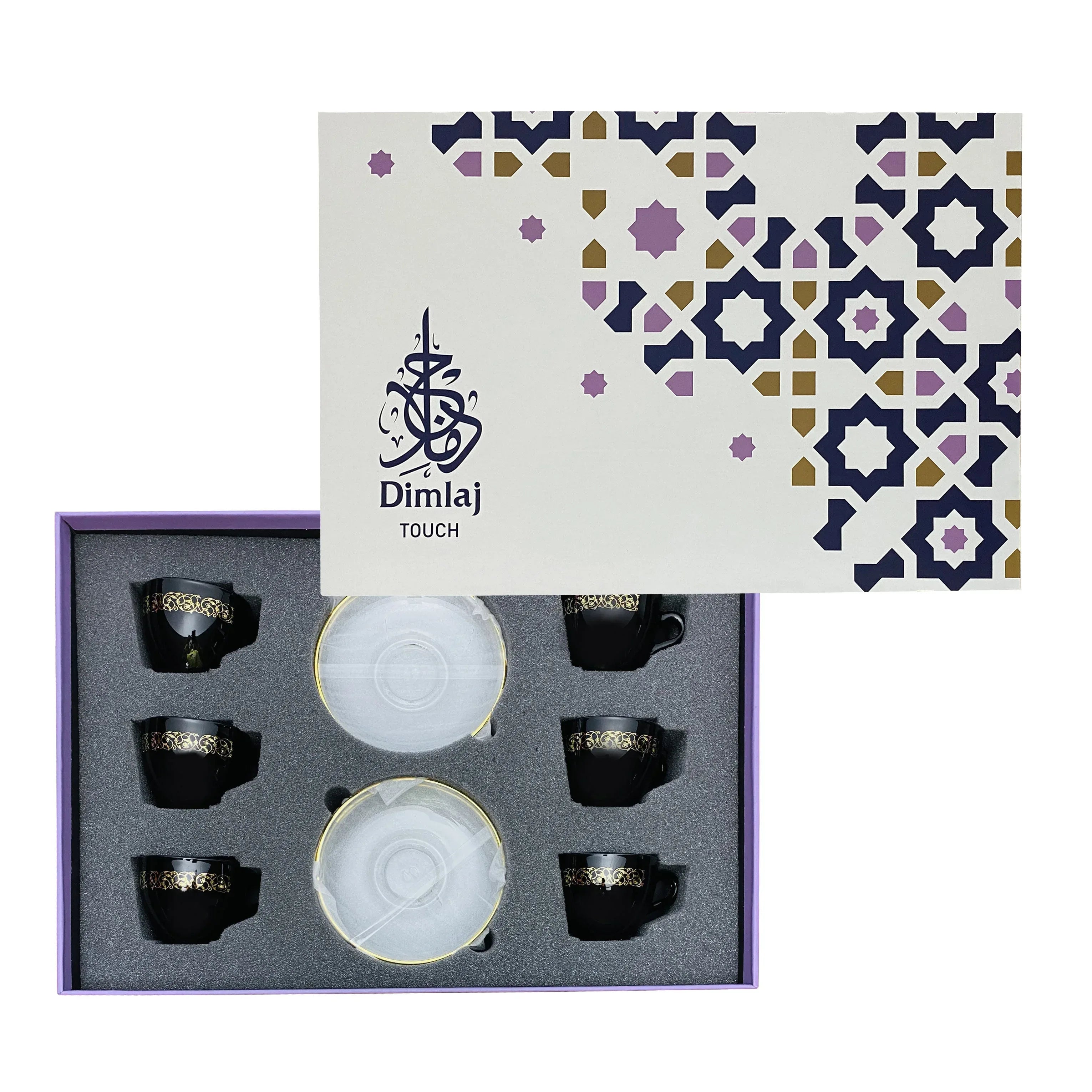 Touch Solo Set of 6 Pcs Coffee Cups and Saucers | Home Touch Solo Set of 6 Pcs Coffee Cups and Saucers | Home