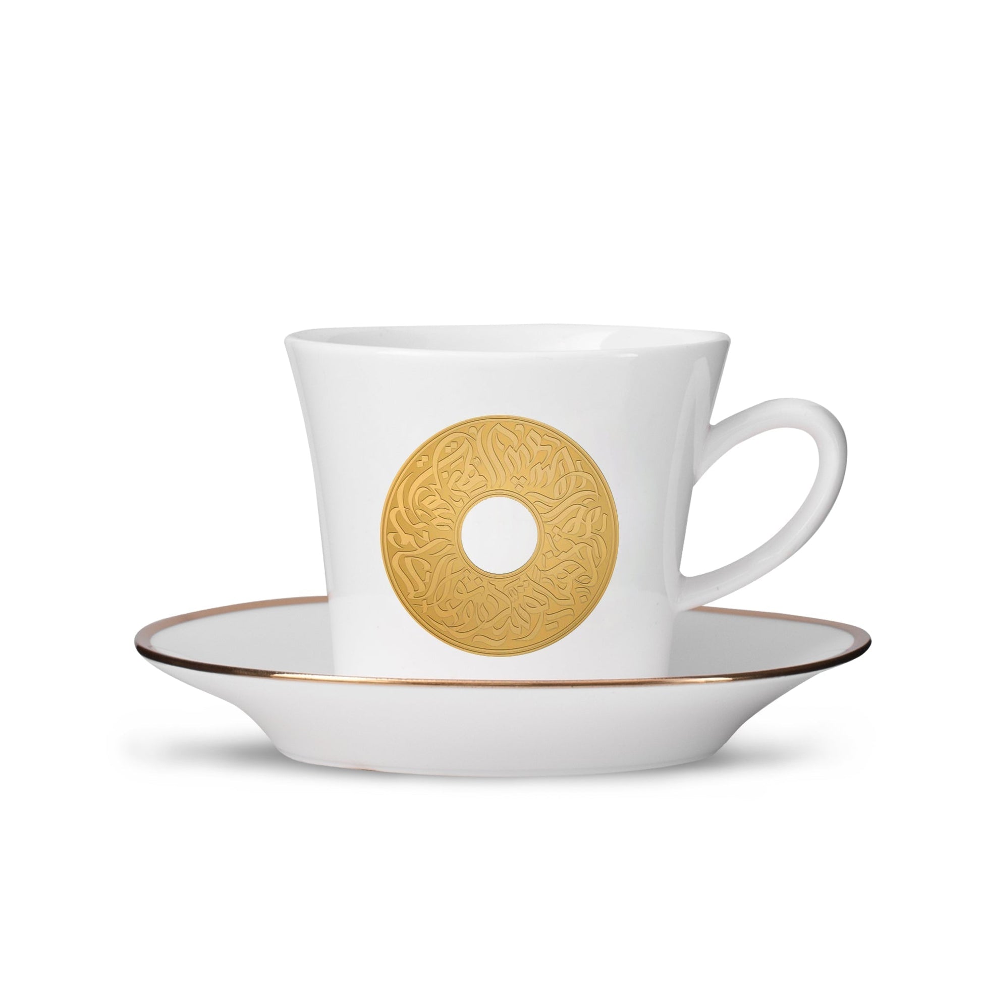 Dimlaj Qamar Set of 6 Pcs Tea Cups and Saucers - Premium Tea Cups from Qamar By Dimlaj - Just $95! Shop online now at Dimlaj Jordan 