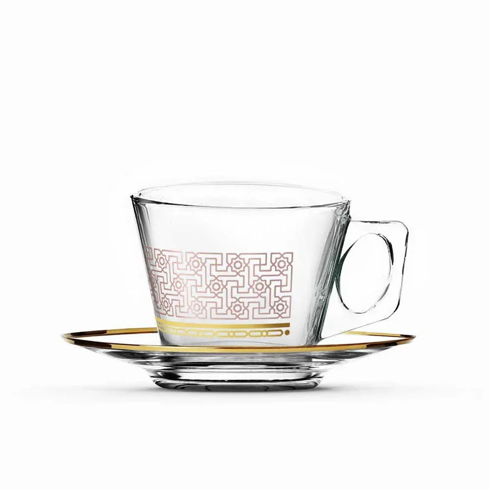 Touch Yaqout Set of 6 Pcs Coffee Cups and Saucers | Home Touch Yaqout Set of 6 Pcs Coffee Cups and Saucers | Home
