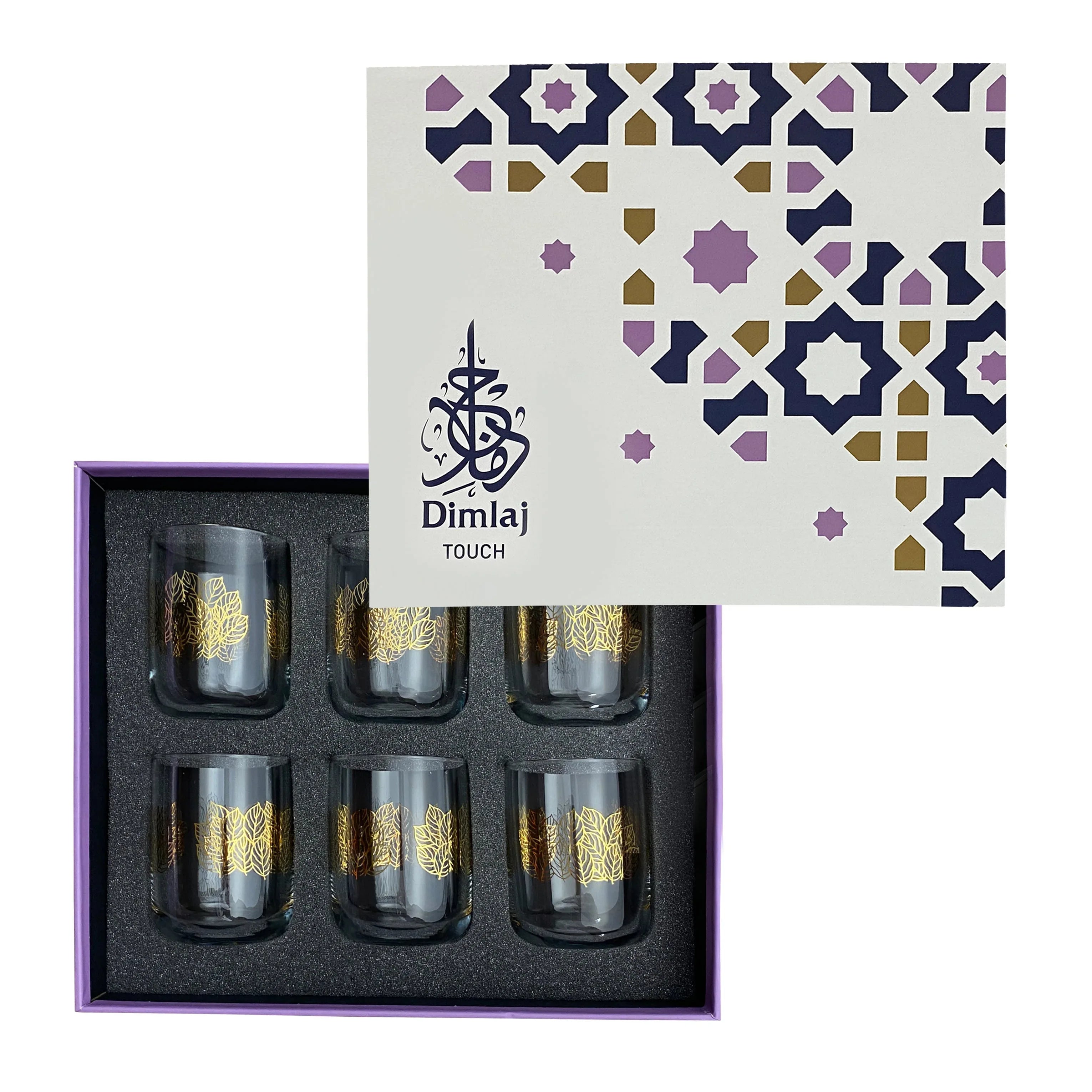 Touch Floret Set Of 6 Pcs Short Tumblers | Home Touch Floret Set Of 6 Pcs Short Tumblers | Home