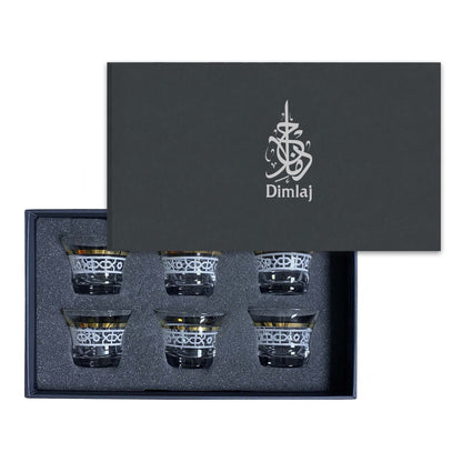 Dimlaj Ivory Set of 6 Pcs Cawa Cups (Gold) - Premium Arabic Coffee Cups from Ivory By Dimlaj - Just $60! Shop online now at Dimlaj Jordan 
