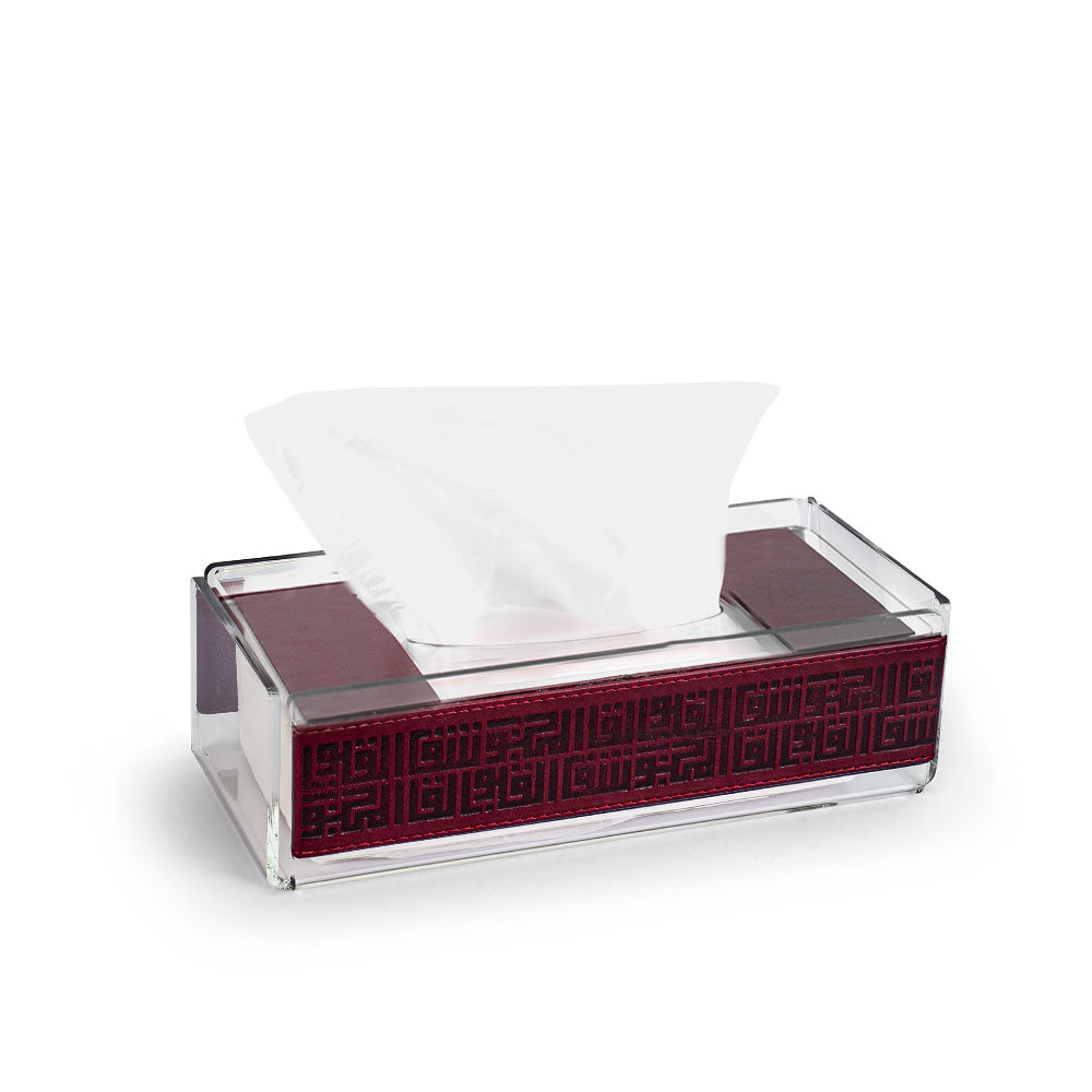 Dimlaj Shafa Acrylic Tissue Box (Maroon) - Premium Table Accessories from Shafa By Dimlaj - Just $45! Shop online now at Dimlaj Jordan 