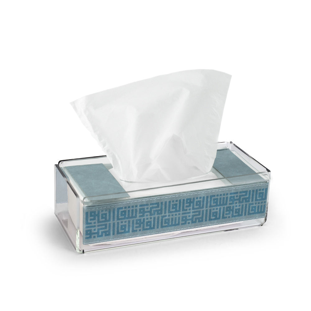 Dimlaj Shafa Acrylic Tissue Box (Stone Blue) - Premium Table Accessories from Shafa By Dimlaj - Just $45! Shop online now at Dimlaj Jordan 