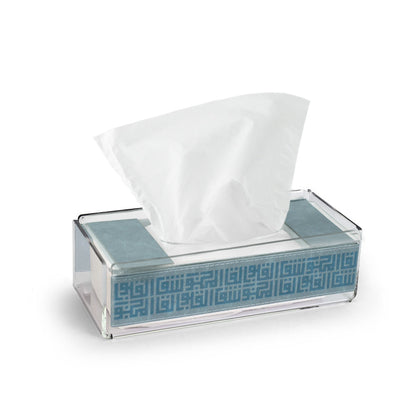 Dimlaj Shafa Acrylic Tissue Box (Stone Blue) - Premium Table Accessories from Shafa By Dimlaj - Just $45! Shop online now at Dimlaj Jordan 