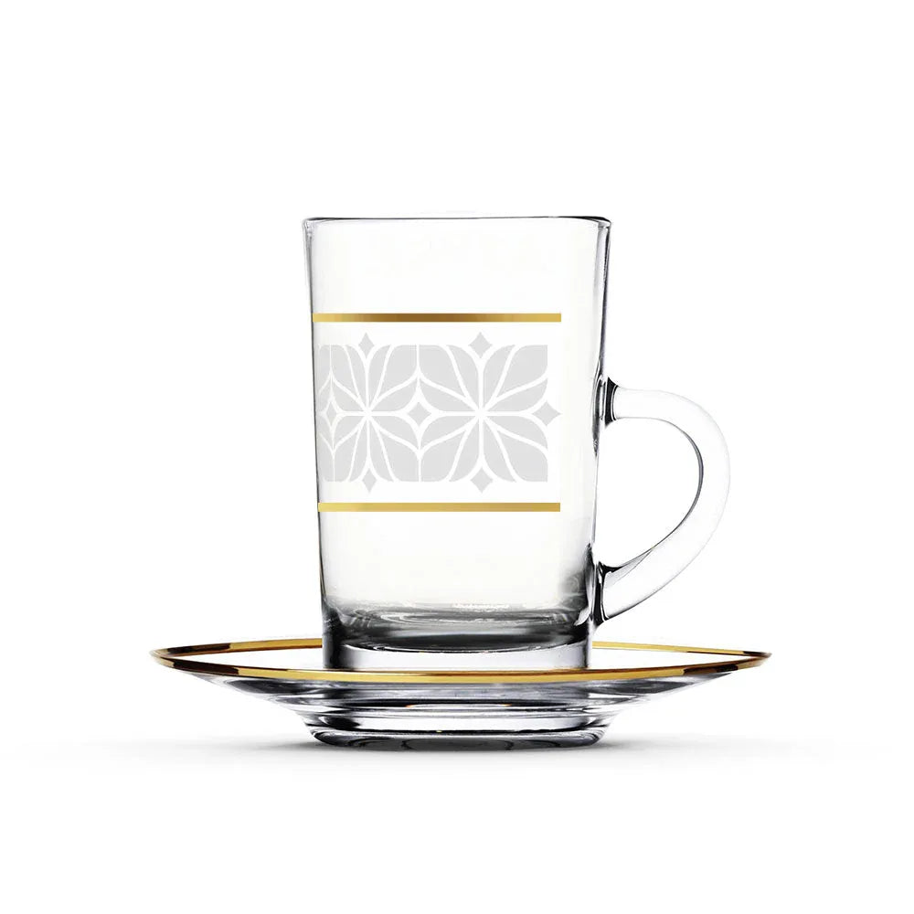 Touch Mirror Set Of 6 Pcs Tea Cups and Saucers | Home Touch Mirror Set Of 6 Pcs Tea Cups and Saucers | Home