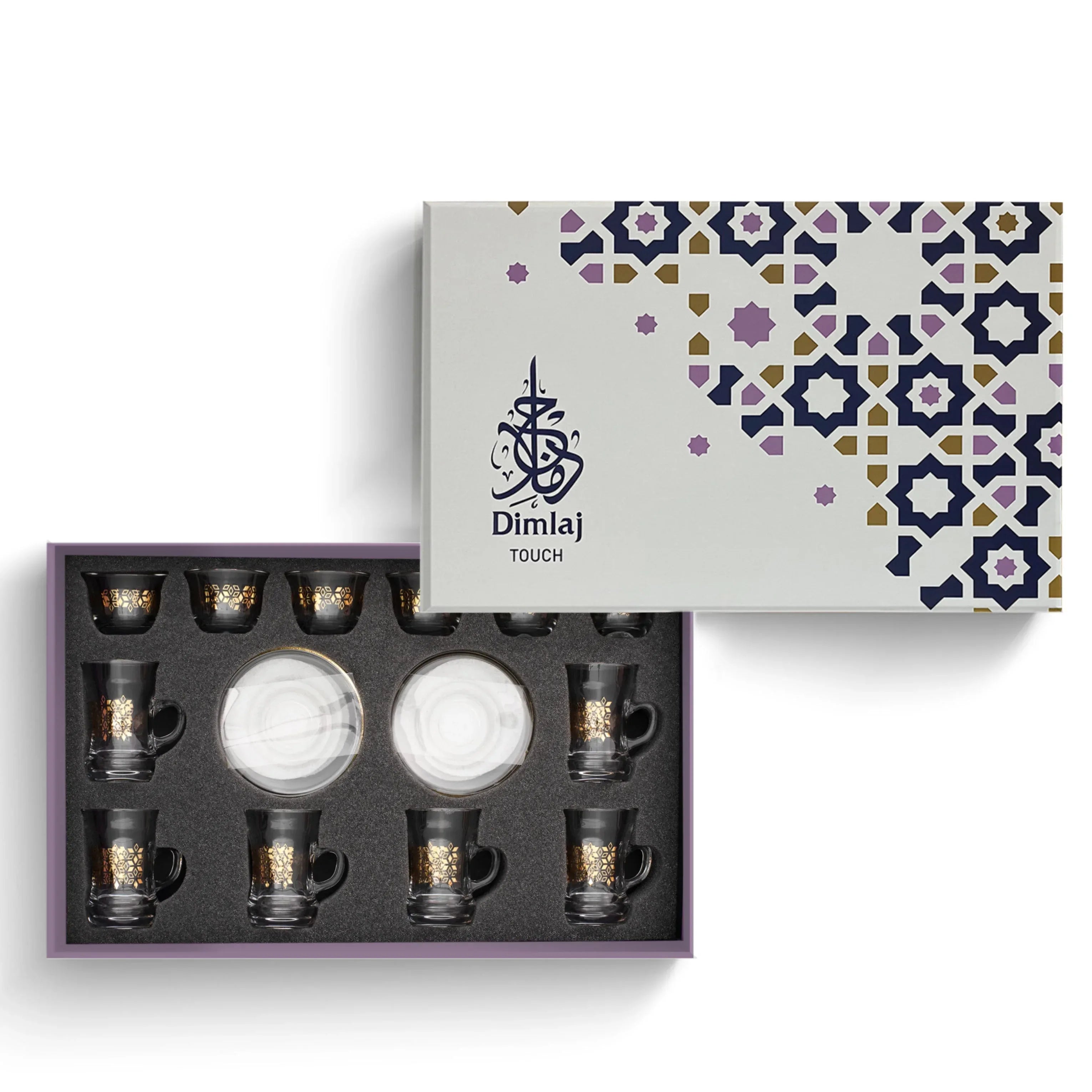 Touch Petal Set of 18 Pcs Assorted Drinkware | Home Touch Petal Set of 18 Pcs Assorted Drinkware | Home