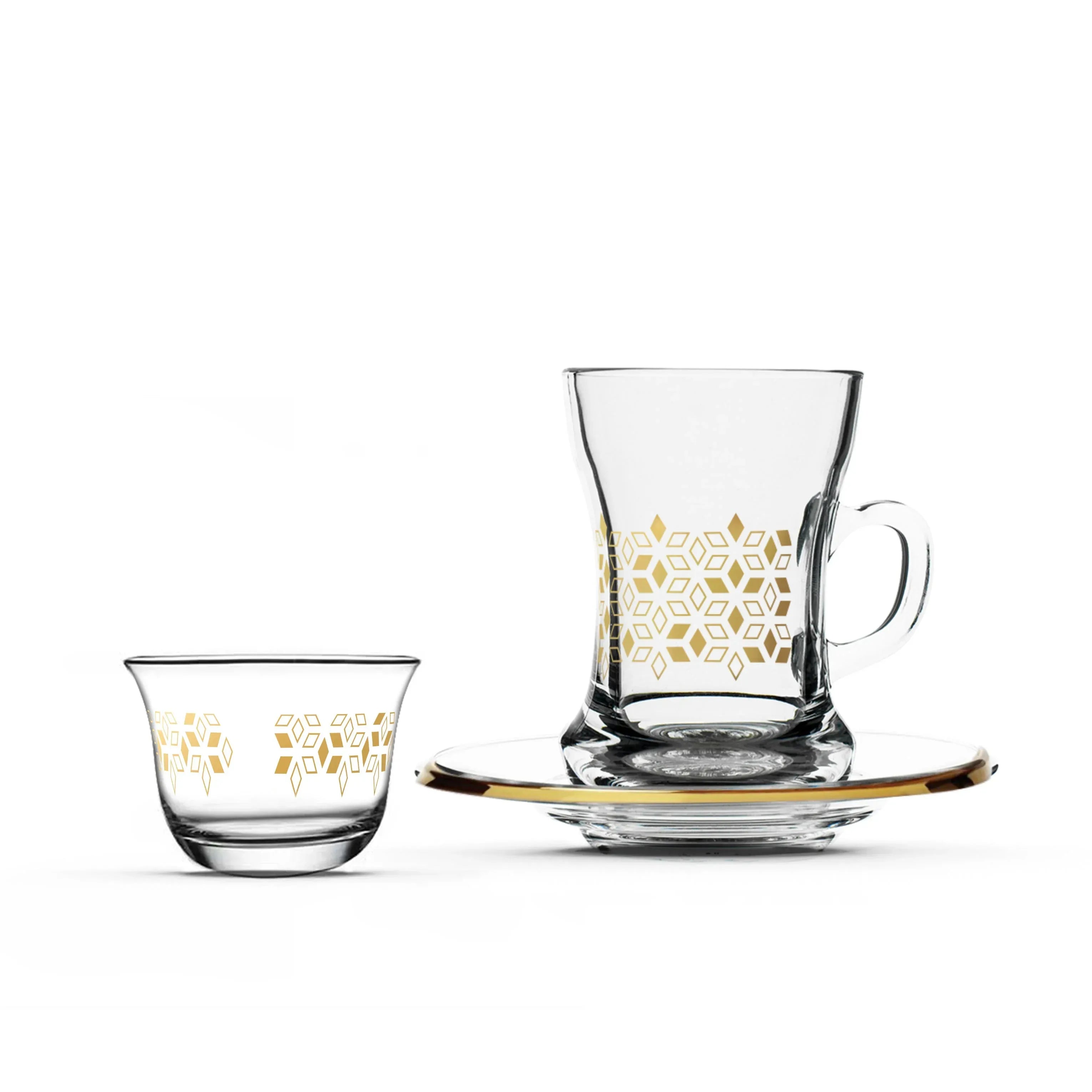 Touch Petal Set of 18 Pcs Assorted Drinkware | Home