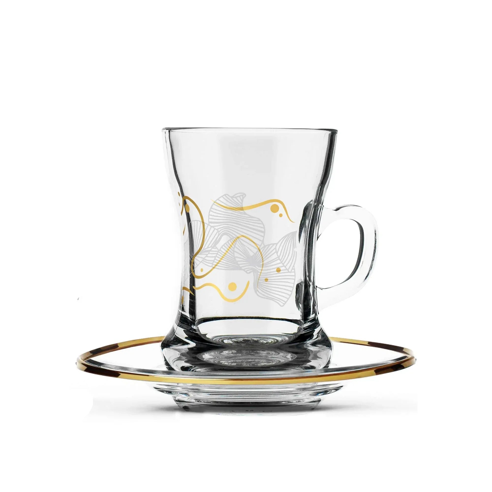 Touch Sky Set Of 6 Pcs Tea Cups and Saucers | Home Touch Sky Set Of 6 Pcs Tea Cups and Saucers | Home