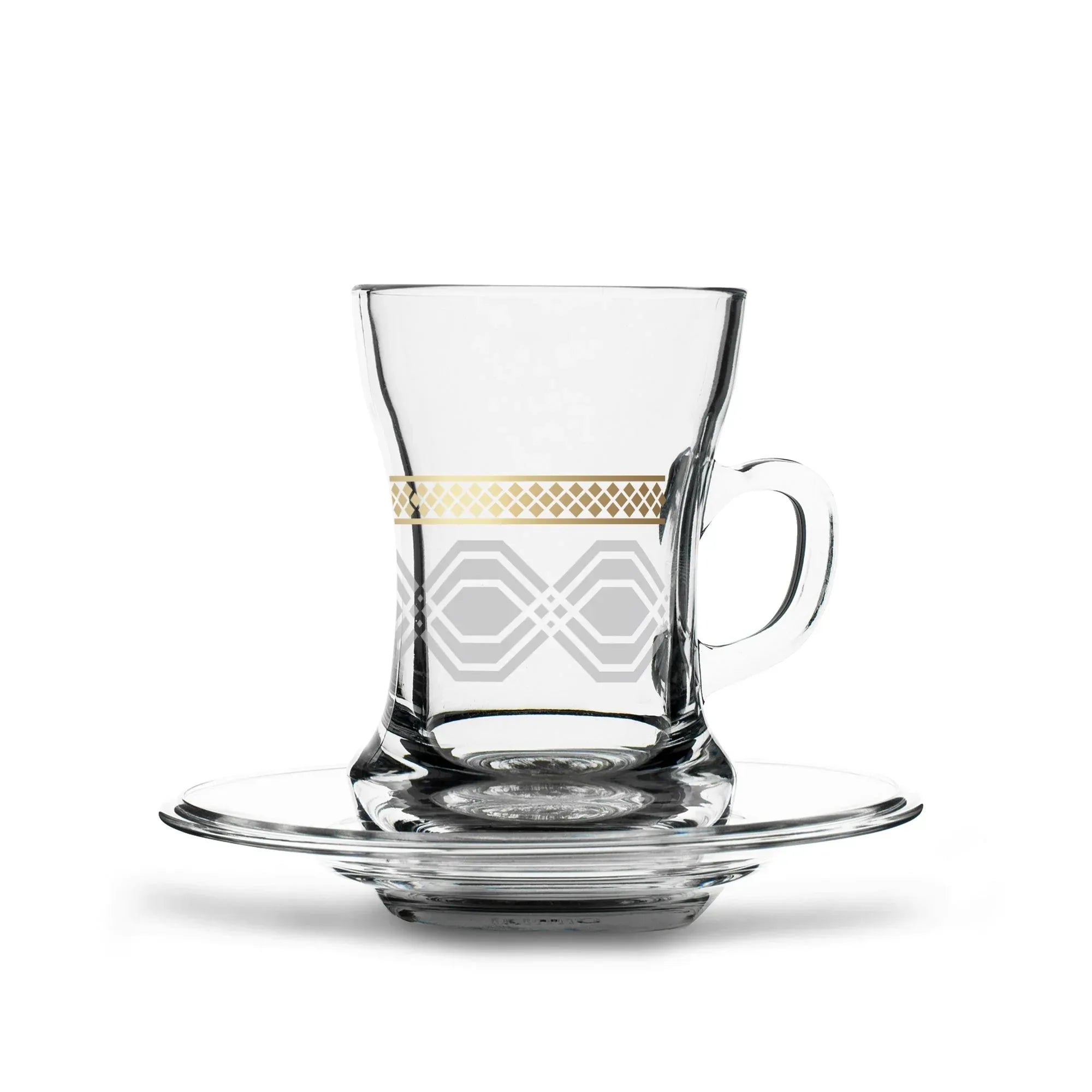 Touch Diamond Set Of 6 Pcs Tea Cups and Saucers | Home