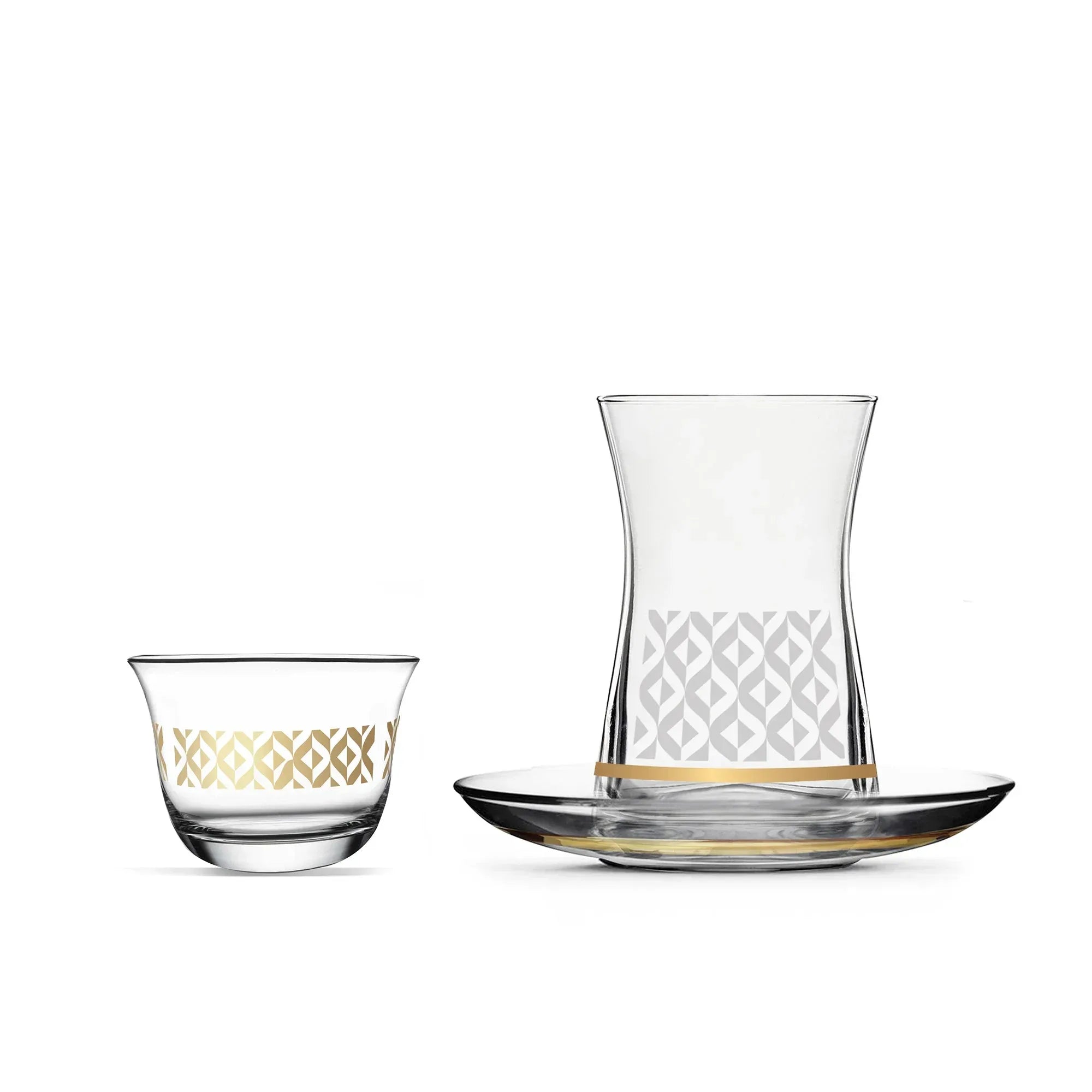Touch Glint Set of 18 Pcs Assorted Drinkware | Home