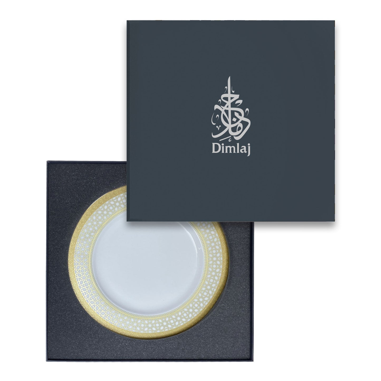 Dimlaj Cordoba Porcelain Serving Plate (Gold) - Premium Platters from Cordoba By Dimlaj - Just $80! Shop online now at Dimlaj Jordan 