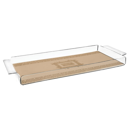 Dimlaj Shafa Acrylic Serving Tray (Beige) - Premium Trays & Accessories from Shafa By Dimlaj - Just $39! Shop online now at Dimlaj Jordan 