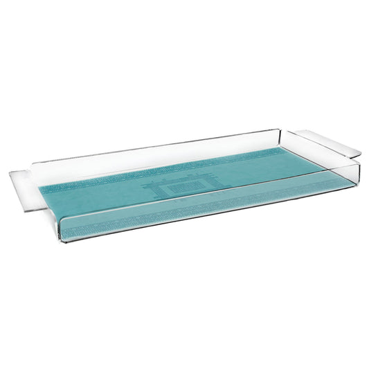Dimlaj Shafa Acrylic Serving Tray (Turquoise) - Premium Trays & Accessories from Shafa By Dimlaj - Just $39! Shop online now at Dimlaj Jordan 