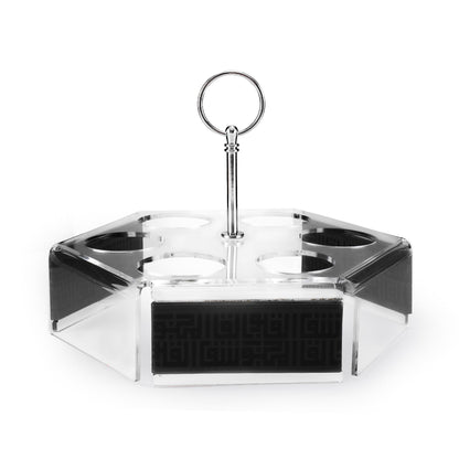 Dimlaj Shafa Acrylic Coffee Stand & Cawa Cups (Black) - Premium Stands from Shafa By Dimlaj - Just $80! Shop online now at Dimlaj Jordan 