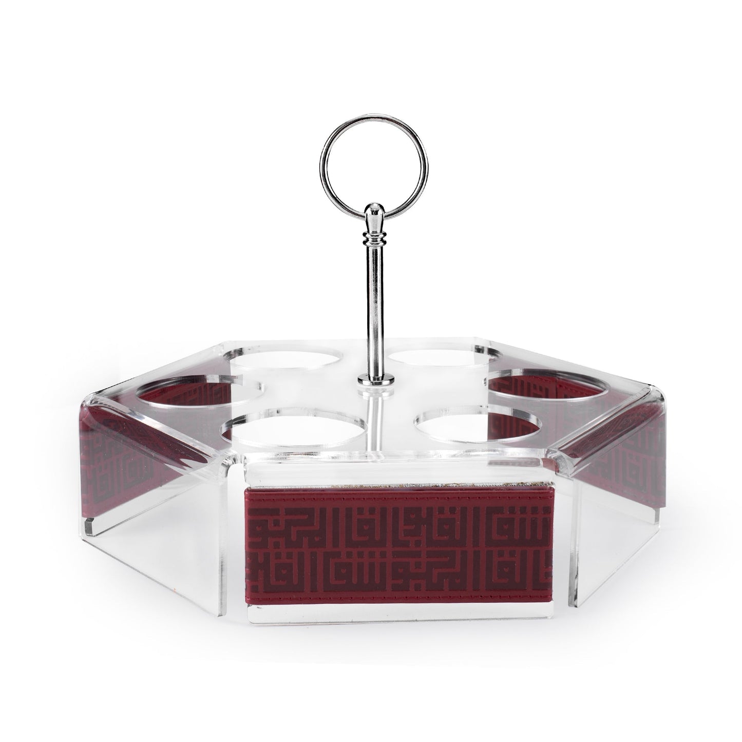 Dimlaj Shafa Acrylic Coffee Stand & Cawa Cups (Maroon) - Premium Stands from Shafa By Dimlaj - Just $80! Shop online now at Dimlaj Jordan 