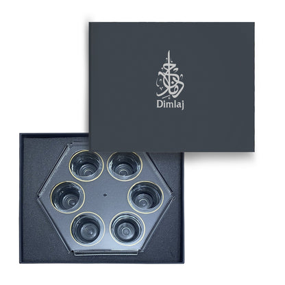 Dimlaj Shafa Acrylic Coffee Stand & Cawa Cups (Silver) - Premium Stands from Shafa By Dimlaj - Just $80! Shop online now at Dimlaj Jordan 