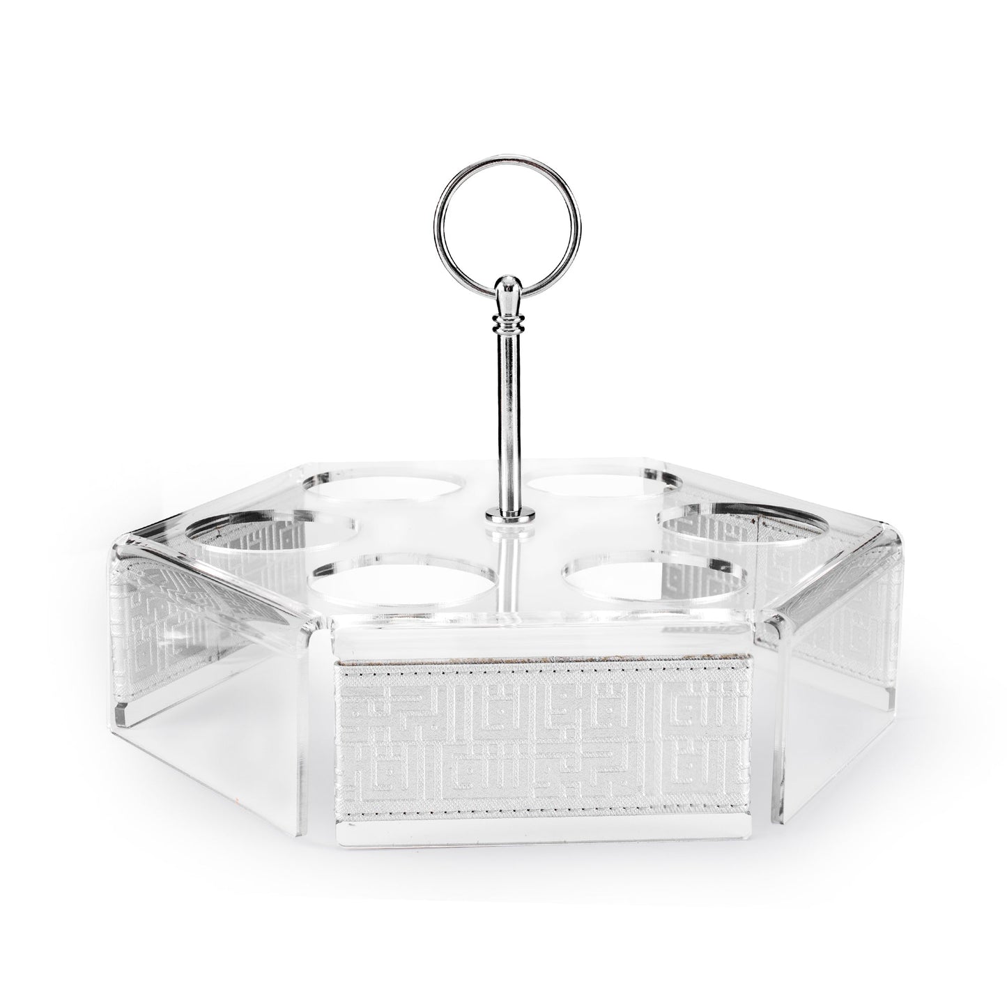 Dimlaj Shafa Acrylic Coffee Stand & Cawa Cups (Silver) - Premium Stands from Shafa By Dimlaj - Just $80! Shop online now at Dimlaj Jordan 