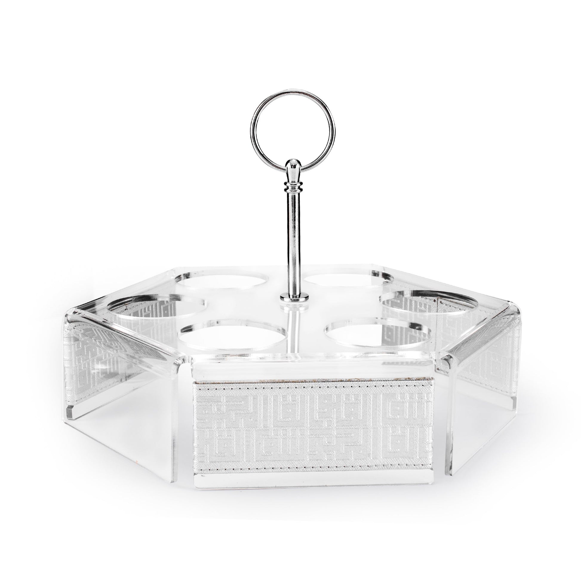 Dimlaj Shafa Acrylic Coffee Stand & Cawa Cups (Silver) - Premium Stands from Shafa By Dimlaj - Just $80! Shop online now at Dimlaj Jordan 