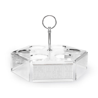 Dimlaj Shafa Acrylic Coffee Stand & Cawa Cups (Silver) - Premium Stands from Shafa By Dimlaj - Just $80! Shop online now at Dimlaj Jordan 
