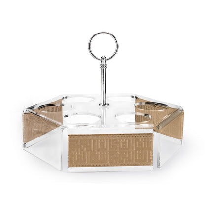 Dimlaj Shafa Acrylic Coffee Stand & Cawa Cups (Beige) - Premium Stands from Shafa By Dimlaj - Just $80! Shop online now at Dimlaj Jordan 