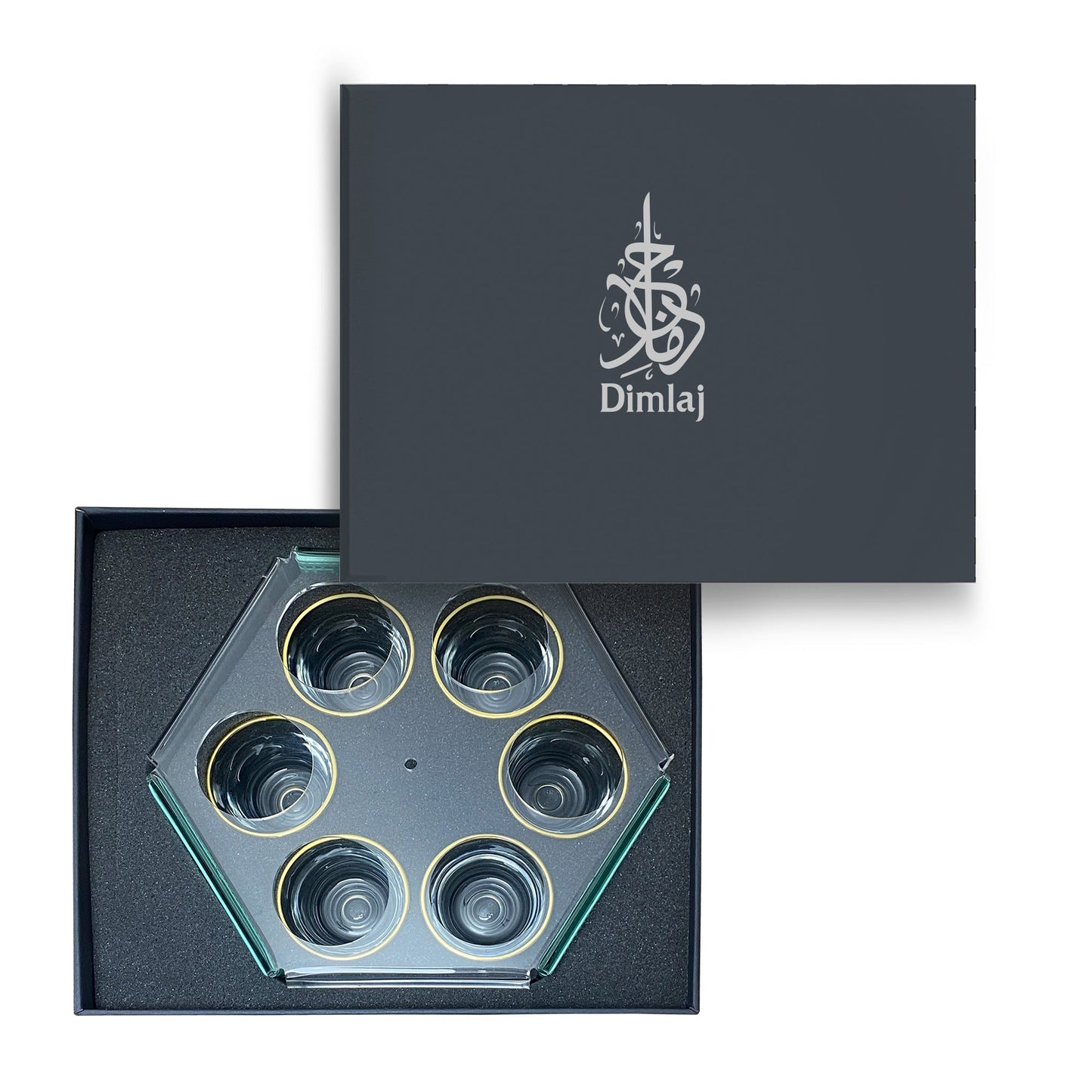 Dimlaj Shafa Acrylic Coffee Stand & Cawa Cups (Light Turquoise) - Premium Stands from Shafa By Dimlaj - Just $80! Shop online now at Dimlaj Jordan 