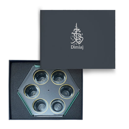 Dimlaj Shafa Acrylic Coffee Stand & Cawa Cups (Light Turquoise) - Premium Stands from Shafa By Dimlaj - Just $80! Shop online now at Dimlaj Jordan 