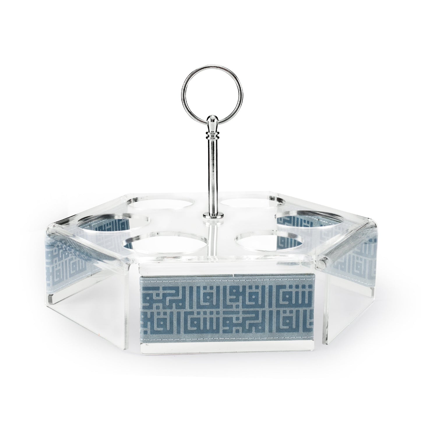 Dimlaj Shafa Acrylic Coffee Stand & Cawa Cups (Stone Blue) - Premium Stands from Shafa By Dimlaj - Just $80! Shop online now at Dimlaj Jordan 