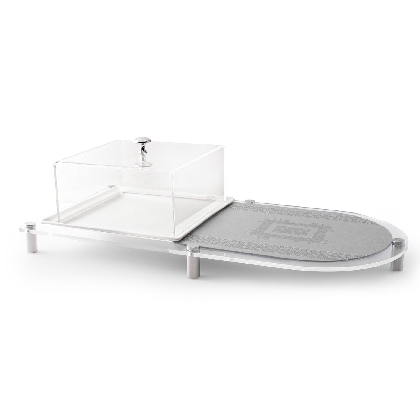 Dimlaj Shafa Acrylic Dessert Stand (Silver) - Premium Stands from Shafa By Dimlaj - Just $92! Shop online now at Dimlaj Jordan 